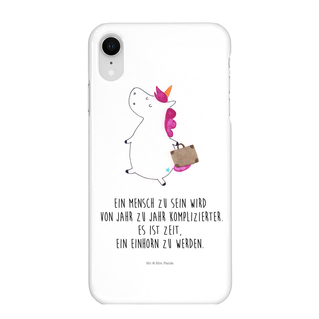 Handyhülle Einhorn Koffer Iphone XR Handyhülle, Iphone XR, Handyhülle, Premium Kunststoff, Einhorn, Einhörner, Einhorn Deko, Pegasus, Unicorn, unicorn, Koffer, Verreisen, Reise, Gepäck, Abenteuer, Erwachsen, Kind, albern, Spaß, lustig, witzig