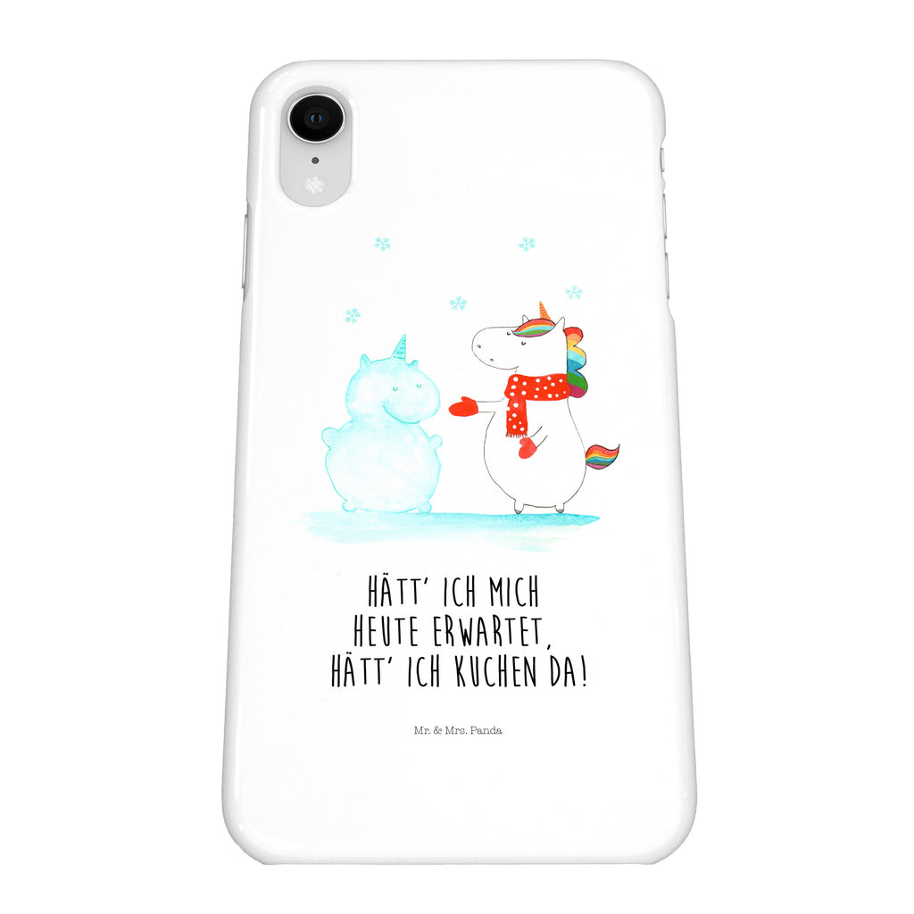 Handyhülle Einhorn Schneemann Handyhülle, Handycover, Cover, Handy, Hülle, Iphone 10, Iphone X, Einhorn, Einhörner, Einhorn Deko, Pegasus, Unicorn, Schneemann, Winter, Schnee, Kuchen, Weihnachten, kalt, Mütze, Handschuhe, X-Mas