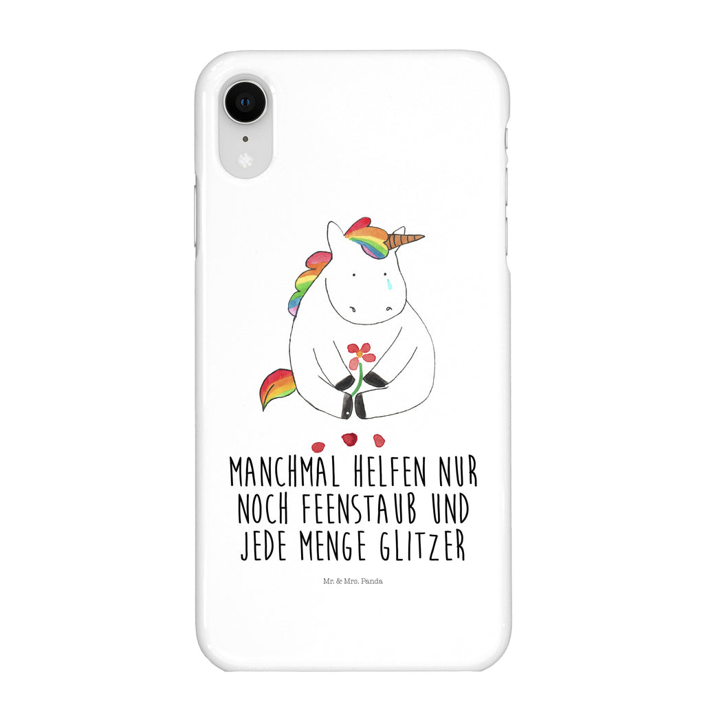 Handyhülle Einhorn Traurig Iphone XR Handyhülle, Iphone XR, Handyhülle, Premium Kunststoff, Einhorn, Einhörner, Einhorn Deko, Pegasus, Unicorn, Glitzer, Trösten. Freundschaft, Freunde, Liebe, Trauer, Grußkarte, Blume