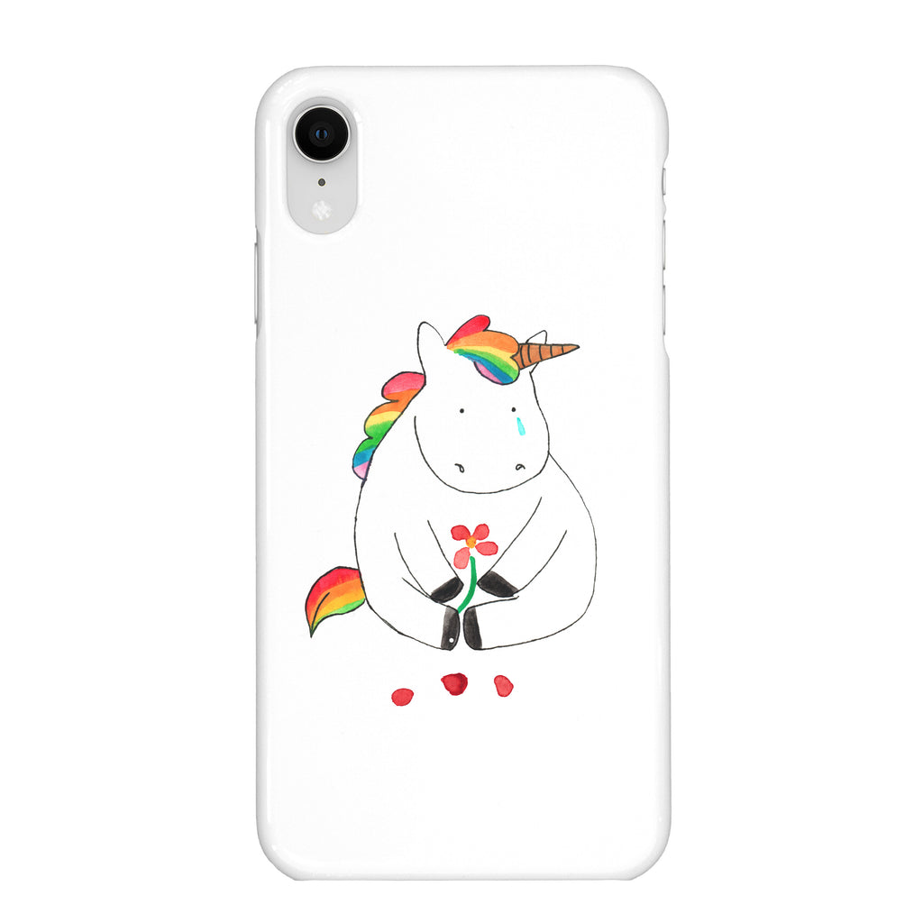 Handyhülle Einhorn Traurig Iphone XR Handyhülle, Iphone XR, Handyhülle, Premium Kunststoff, Einhorn, Einhörner, Einhorn Deko, Pegasus, Unicorn, Glitzer, Trösten. Freundschaft, Freunde, Liebe, Trauer, Grußkarte, Blume