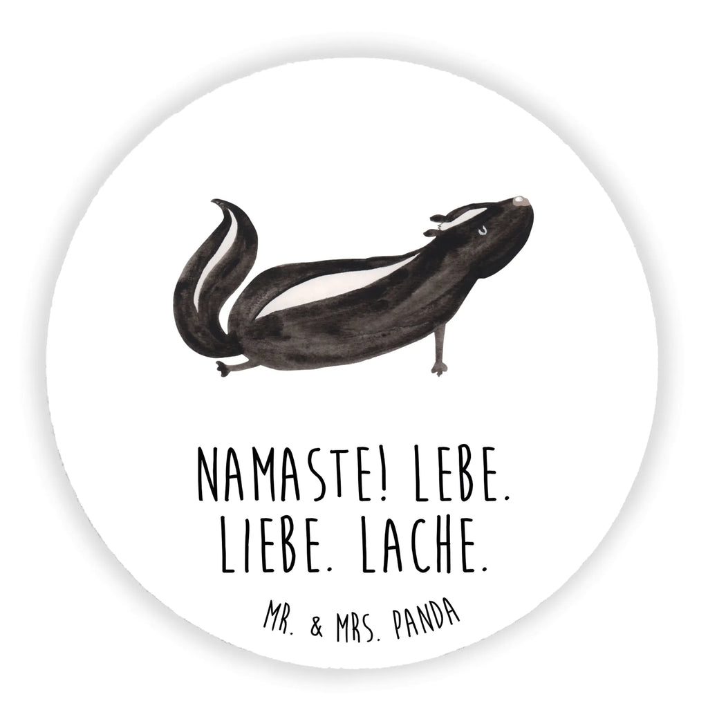 Rund Magnet Stinktier Yoga Kühlschrankmagnet, Pinnwandmagnet, Souvenir Magnet, Motivmagnete, Dekomagnet, Whiteboard Magnet, Notiz Magnet, Kühlschrank Dekoration, Stinktier, Skunk, Wildtier, Raubtier, Stinker, Stinki, Yoga, Namaste, Lebe, Liebe, Lache