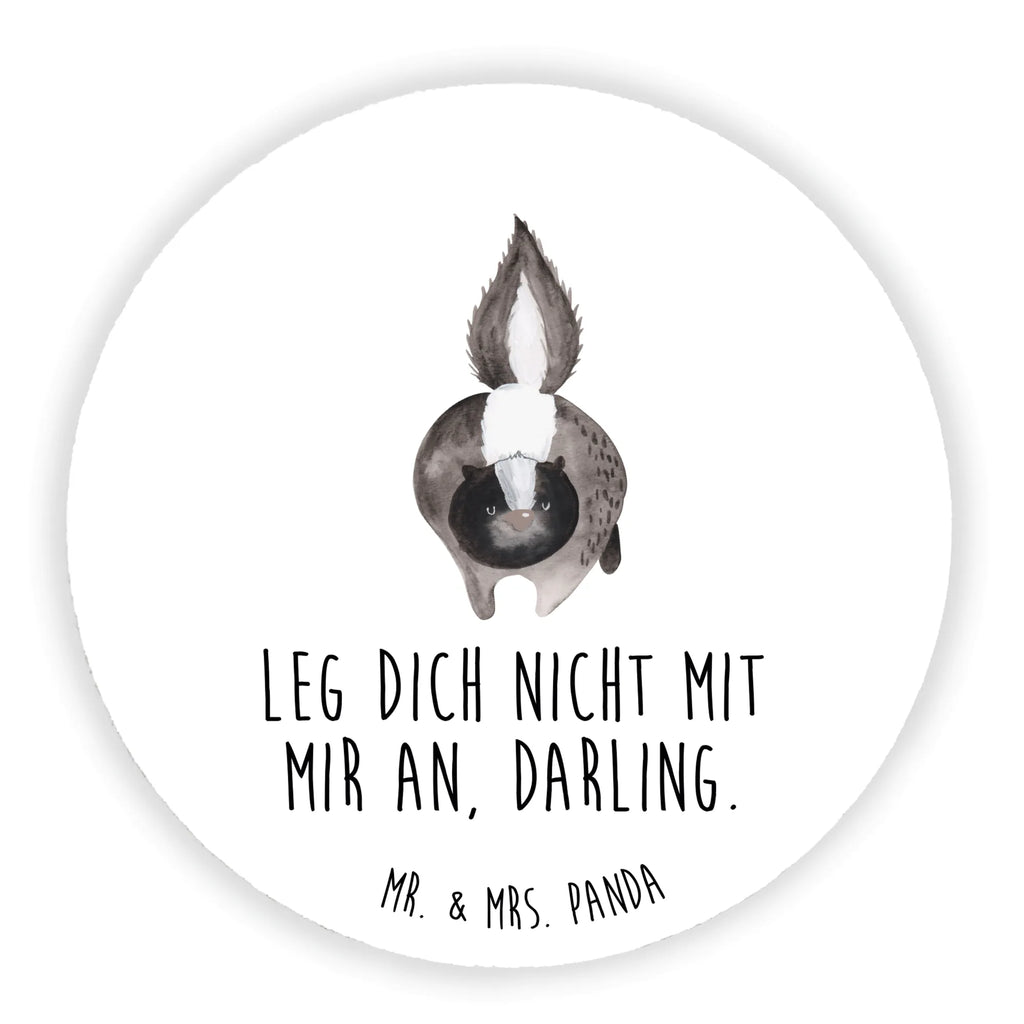 Rund Magnet Stinktier Angriff Kühlschrankmagnet, Pinnwandmagnet, Souvenir Magnet, Motivmagnete, Dekomagnet, Whiteboard Magnet, Notiz Magnet, Kühlschrank Dekoration, Stinktier, Skunk, Wildtier, Raubtier, Stinker, Stinki, wütend, Drohung