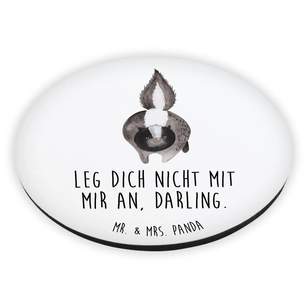 Rund Magnet Stinktier Angriff Kühlschrankmagnet, Pinnwandmagnet, Souvenir Magnet, Motivmagnete, Dekomagnet, Whiteboard Magnet, Notiz Magnet, Kühlschrank Dekoration, Stinktier, Skunk, Wildtier, Raubtier, Stinker, Stinki, wütend, Drohung