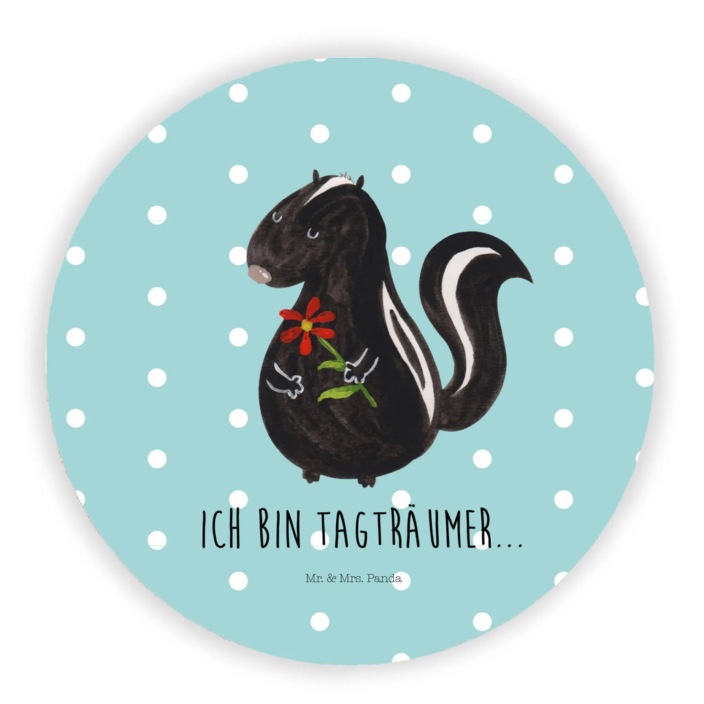 Rund Magnet Stinktier Blume Kühlschrankmagnet, Pinnwandmagnet, Souvenir Magnet, Motivmagnete, Dekomagnet, Whiteboard Magnet, Notiz Magnet, Kühlschrank Dekoration, Stinktier, Skunk, Wildtier, Raubtier, Stinker, Stinki, Tagträumer, verträumt, Dreams, Träume