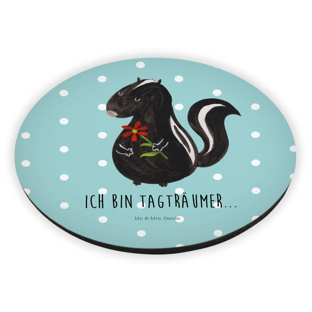 Rund Magnet Stinktier Blume Kühlschrankmagnet, Pinnwandmagnet, Souvenir Magnet, Motivmagnete, Dekomagnet, Whiteboard Magnet, Notiz Magnet, Kühlschrank Dekoration, Stinktier, Skunk, Wildtier, Raubtier, Stinker, Stinki, Tagträumer, verträumt, Dreams, Träume