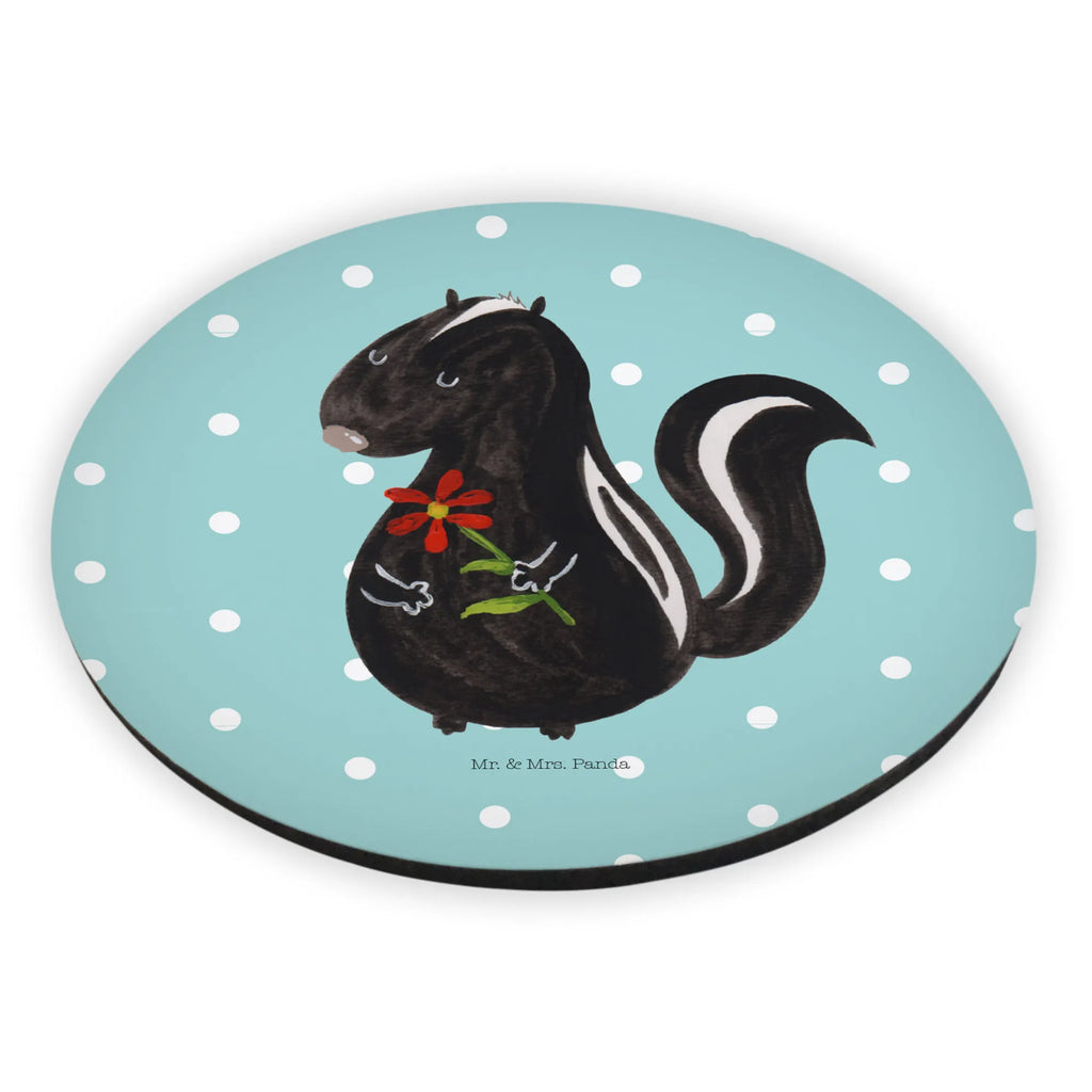 Rund Magnet Stinktier Blume Kühlschrankmagnet, Pinnwandmagnet, Souvenir Magnet, Motivmagnete, Dekomagnet, Whiteboard Magnet, Notiz Magnet, Kühlschrank Dekoration, Stinktier, Skunk, Wildtier, Raubtier, Stinker, Stinki, Tagträumer, verträumt, Dreams, Träume