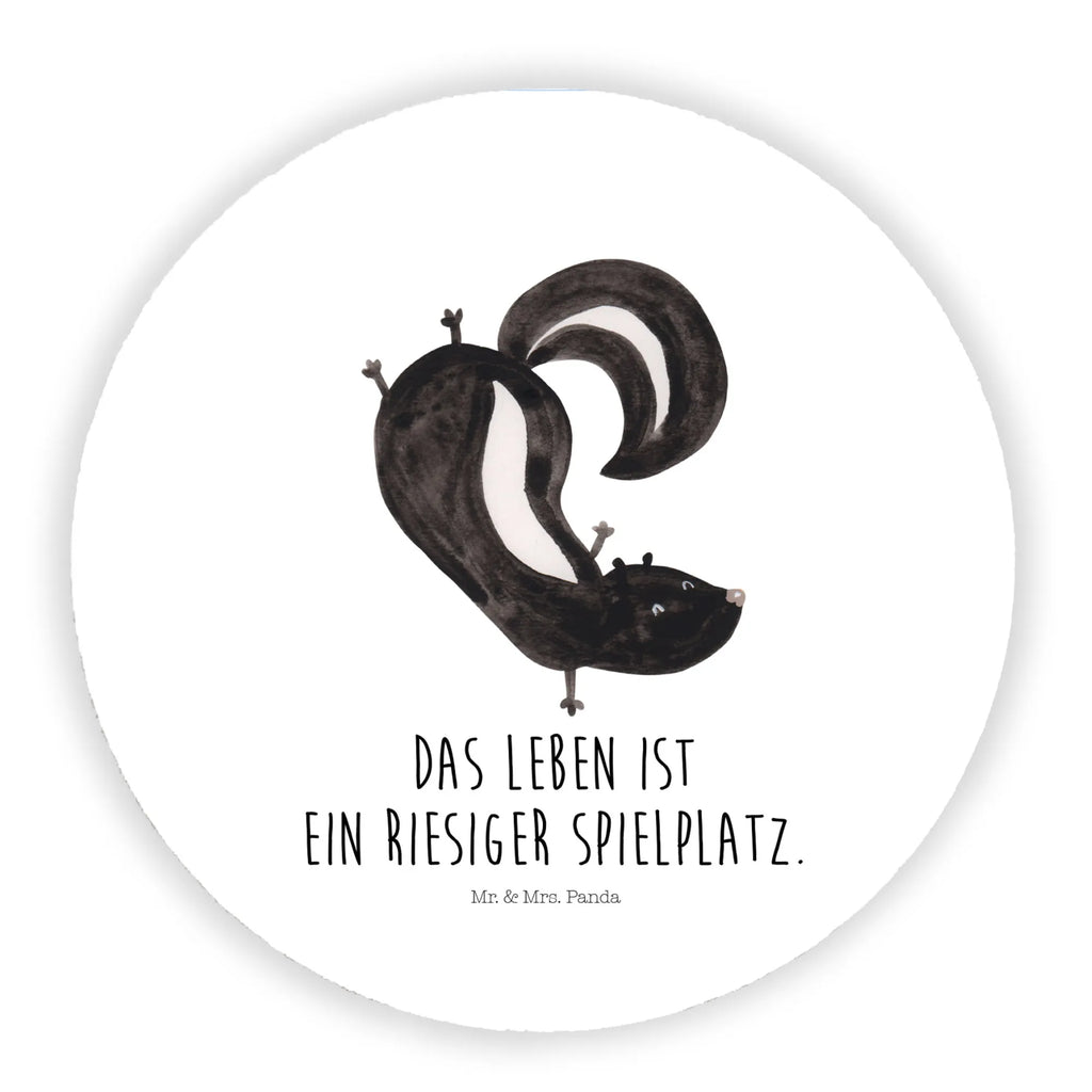 Rund Magnet Stinktier Handstand Kühlschrankmagnet, Pinnwandmagnet, Souvenir Magnet, Motivmagnete, Dekomagnet, Whiteboard Magnet, Notiz Magnet, Kühlschrank Dekoration, Stinktier, Skunk, Wildtier, Raubtier, Stinker, Stinki, Spielplatz, verpielt, Kind