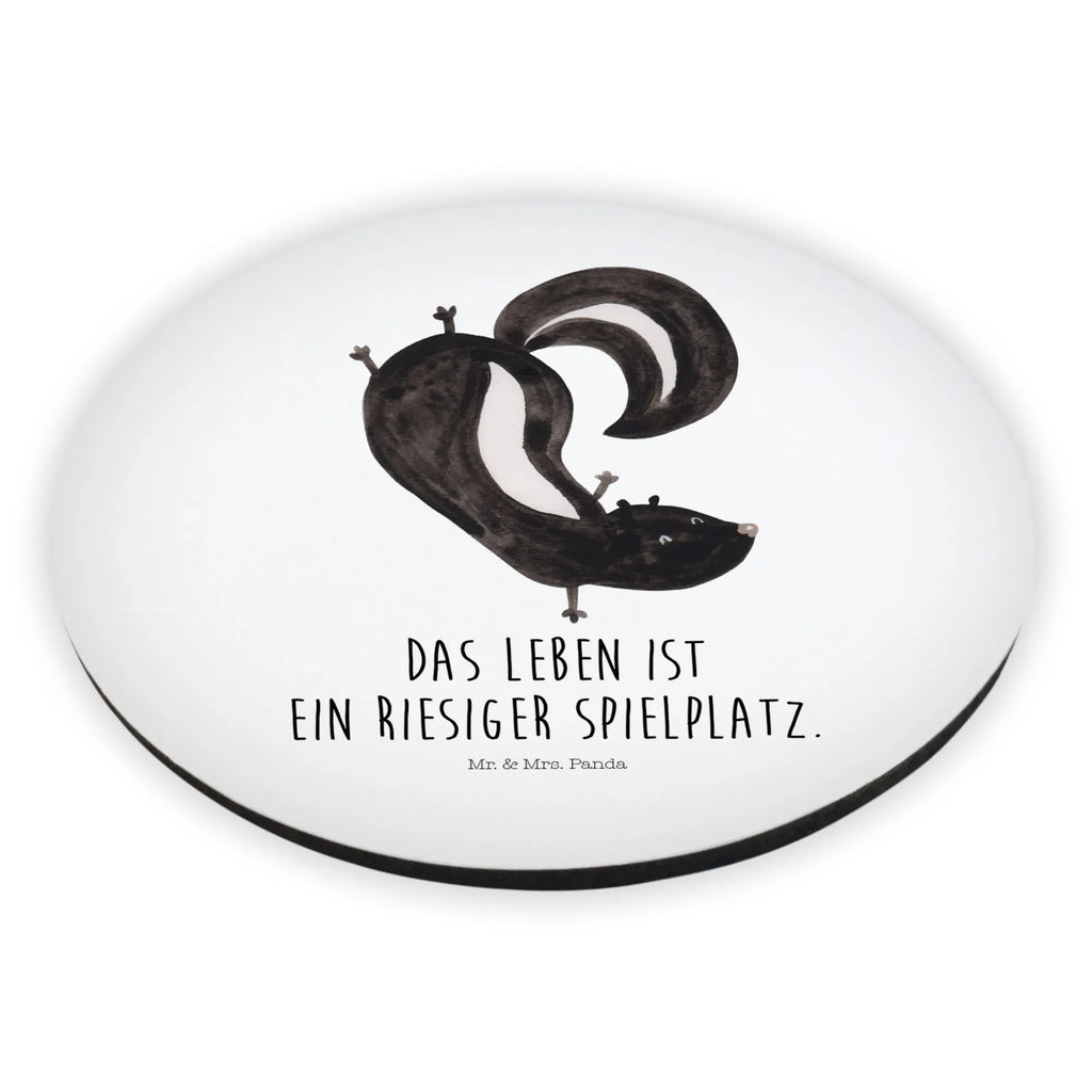 Rund Magnet Stinktier Handstand Kühlschrankmagnet, Pinnwandmagnet, Souvenir Magnet, Motivmagnete, Dekomagnet, Whiteboard Magnet, Notiz Magnet, Kühlschrank Dekoration, Stinktier, Skunk, Wildtier, Raubtier, Stinker, Stinki, Spielplatz, verpielt, Kind