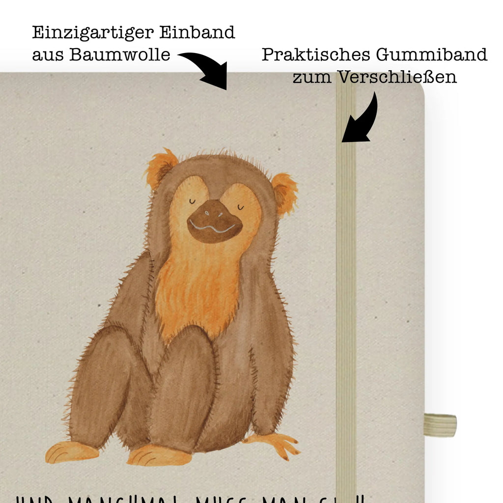 Baumwoll Notizbuch Affe Notizen, Eintragebuch, Tagebuch, Notizblock, Adressbuch, Journal, Kladde, Skizzenbuch, Notizheft, Schreibbuch, Schreibheft, Afrika, Wildtiere, Affe, Äffchen, Affen, Selbstliebe, Respekt, Motivation, Selbstachtung, Liebe, Selbstbewusstsein, Selfcare