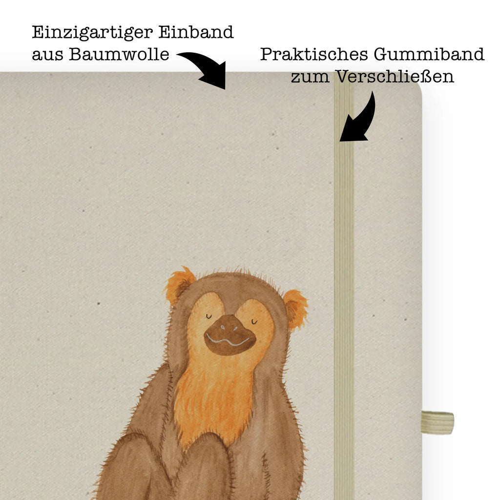 Baumwoll Notizbuch Affe Notizen, Eintragebuch, Tagebuch, Notizblock, Adressbuch, Journal, Kladde, Skizzenbuch, Notizheft, Schreibbuch, Schreibheft, Afrika, Wildtiere, Affe, Äffchen, Affen, Selbstliebe, Respekt, Motivation, Selbstachtung, Liebe, Selbstbewusstsein, Selfcare