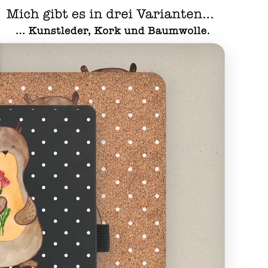 Cotton notebook otter Bunch of flowers Notizen, Eintragebuch, Tagebuch, Notizblock, Adressbuch, Journal, Kladde, Skizzenbuch, Notizheft, Schreibbuch, Schreibheft, Otter, Fischotter, Seeotter, Otter Seeotter See Otter