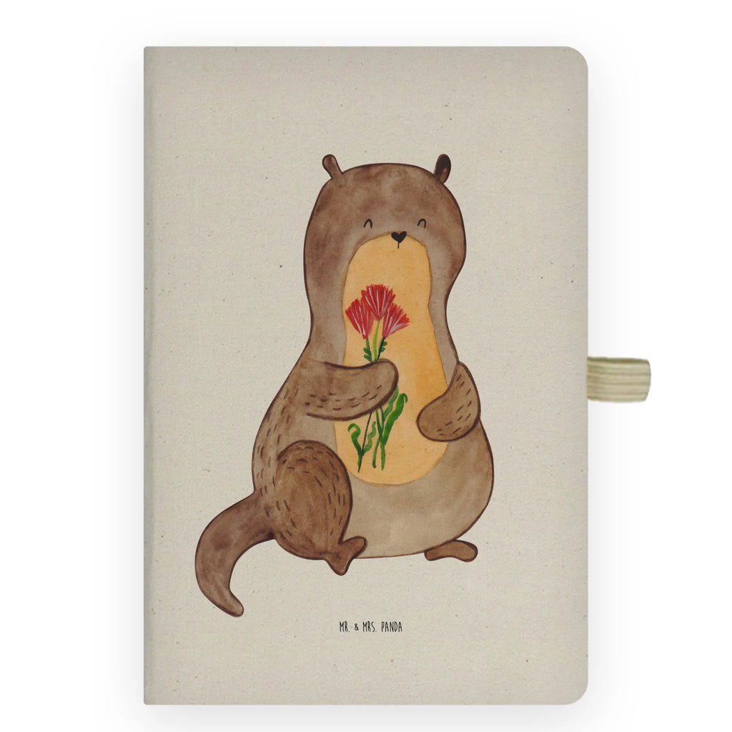 Cotton notebook otter Bunch of flowers Notizen, Eintragebuch, Tagebuch, Notizblock, Adressbuch, Journal, Kladde, Skizzenbuch, Notizheft, Schreibbuch, Schreibheft, Otter, Fischotter, Seeotter, Otter Seeotter See Otter