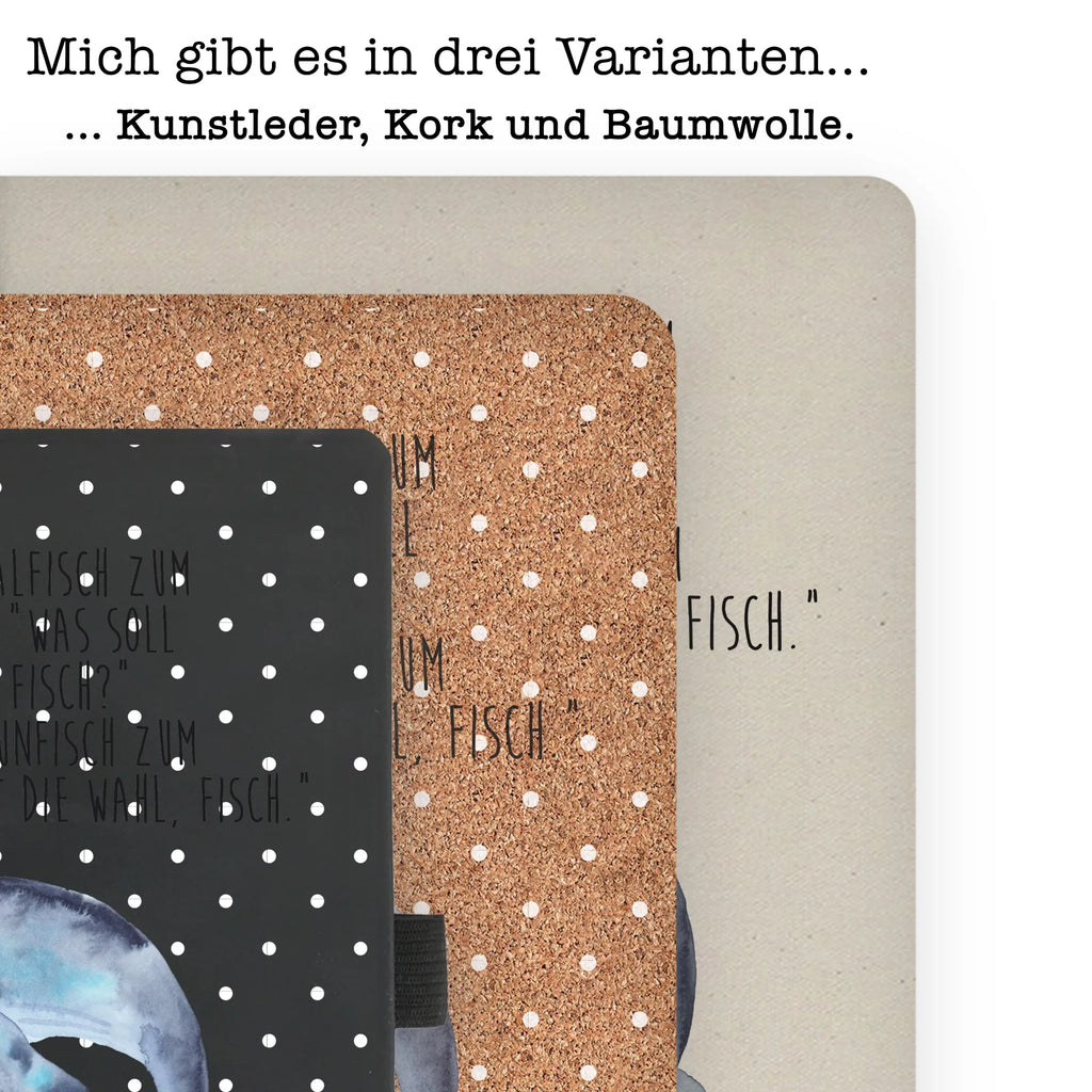 Baumwoll Notizbuch Walfisch & Thunfisch Notizen, Eintragebuch, Tagebuch, Notizblock, Adressbuch, Journal, Kladde, Skizzenbuch, Notizheft, Schreibbuch, Schreibheft, Tiermotive, Gute Laune, lustige Sprüche, Tiere, Wal, Wahl, Tunfisch, Wortwitz lustig, Spruch lustig, Flachwitz, Witz, Spruch des Tages, Flachwitz Geschenk