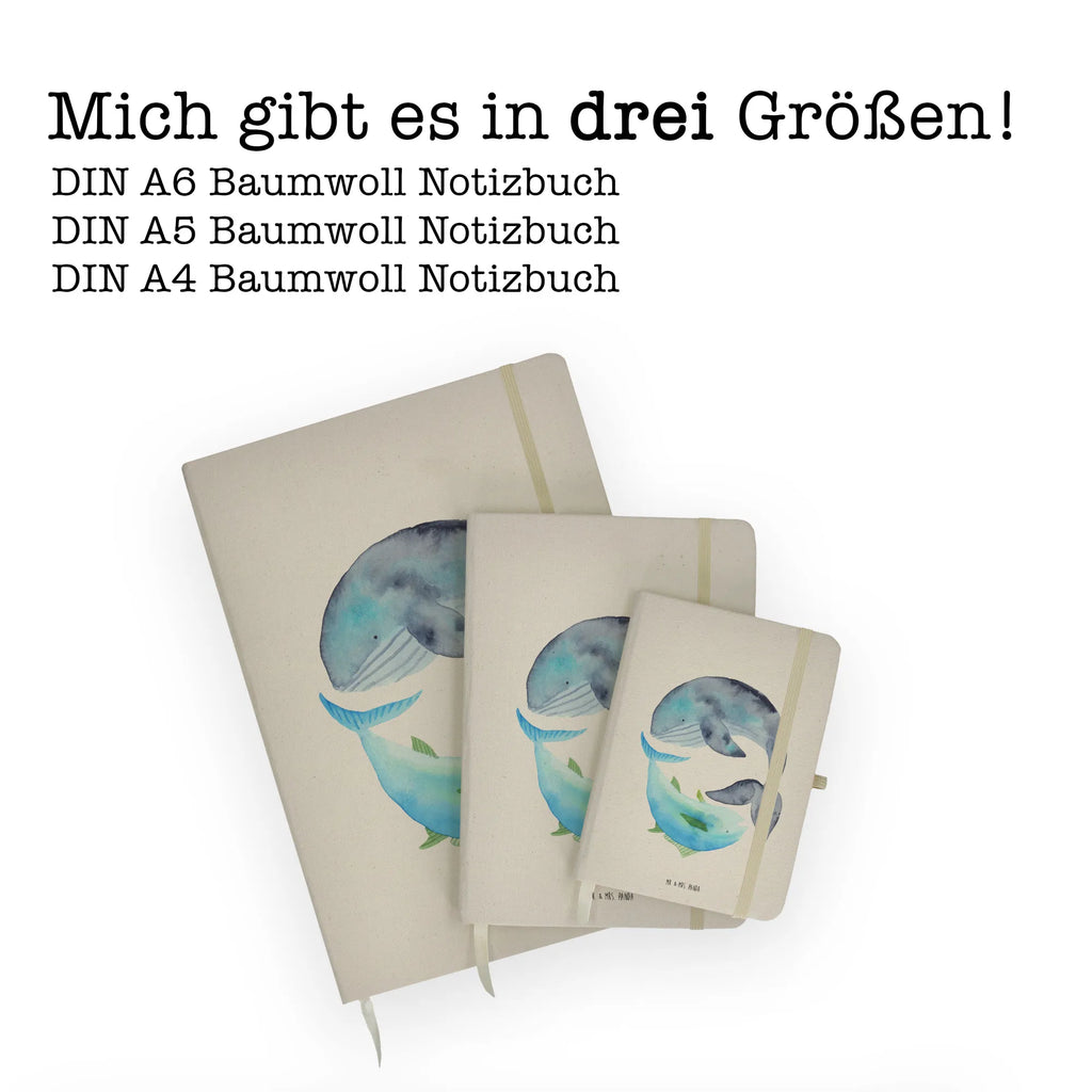 Baumwoll Notizbuch Walfisch & Thunfisch Notizen, Eintragebuch, Tagebuch, Notizblock, Adressbuch, Journal, Kladde, Skizzenbuch, Notizheft, Schreibbuch, Schreibheft, Tiermotive, Gute Laune, lustige Sprüche, Tiere, Wal, Wahl, Tunfisch, Wortwitz lustig, Spruch lustig, Flachwitz, Witz, Spruch des Tages, Flachwitz Geschenk