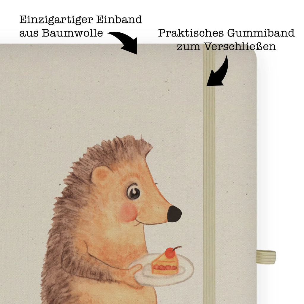 Baumwoll Notizbuch Igel mit Kuchenstück Notizen, Eintragebuch, Tagebuch, Notizblock, Adressbuch, Journal, Kladde, Skizzenbuch, Notizheft, Schreibbuch, Schreibheft, Tiermotive, Gute Laune, lustige Sprüche, Tiere, Igel, Essen Spruch, Kuchen, Backen Geschenk, Kuchen backen, Einladung Party, Geburtstagskuchen, Torte