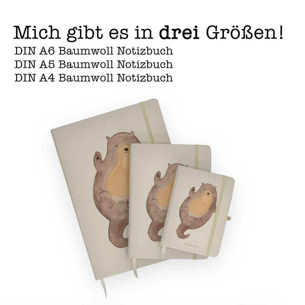 Baumwoll Notizbuch Otter Umarmen Notizen, Eintragebuch, Tagebuch, Notizblock, Adressbuch, Journal, Kladde, Skizzenbuch, Notizheft, Schreibbuch, Schreibheft, Otter, Fischotter, Seeotter, Otter Seeotter See Otter