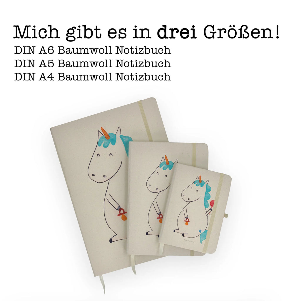 Baumwoll Notizbuch Einhorn Baby Notizen, Eintragebuch, Tagebuch, Notizblock, Adressbuch, Journal, Kladde, Skizzenbuch, Notizheft, Schreibbuch, Schreibheft, Einhorn, Einhörner, Einhorn Deko, Unicorn, Mutter, Geburt, Geburtstag, erstes Kind, Baby, Babyglück, Nachwuchs, Eltern, Party, Kind, Schnuller