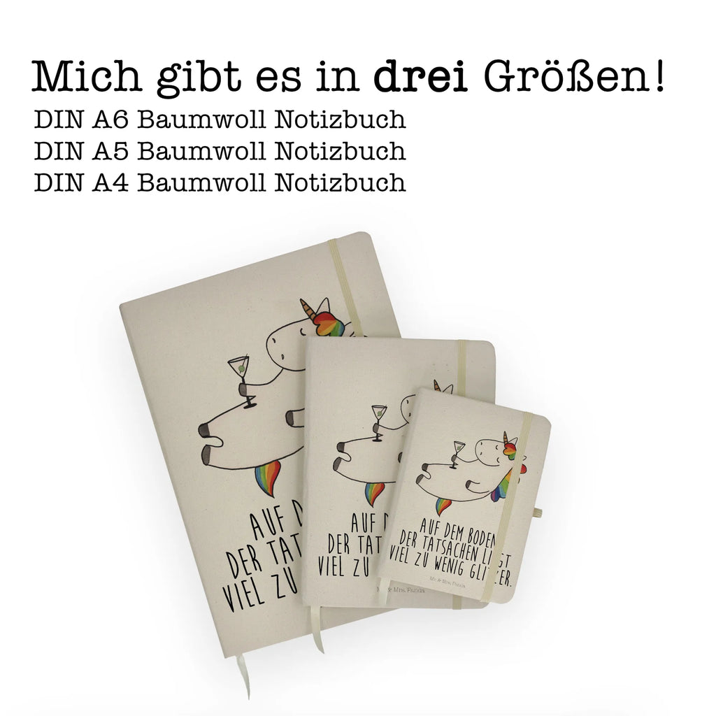 Baumwoll Notizbuch Einhorn Cocktail Notizen, Eintragebuch, Tagebuch, Notizblock, Adressbuch, Journal, Kladde, Skizzenbuch, Notizheft, Schreibbuch, Schreibheft, Einhorn, Einhörner, Einhorn Deko, Pegasus, Unicorn, Party, Spaß, Feiern, Caipirinha, Rum, Cuba Libre, Sekt, Freundin, Geburtstag, lustig, witzig, Spruch, Glitzer