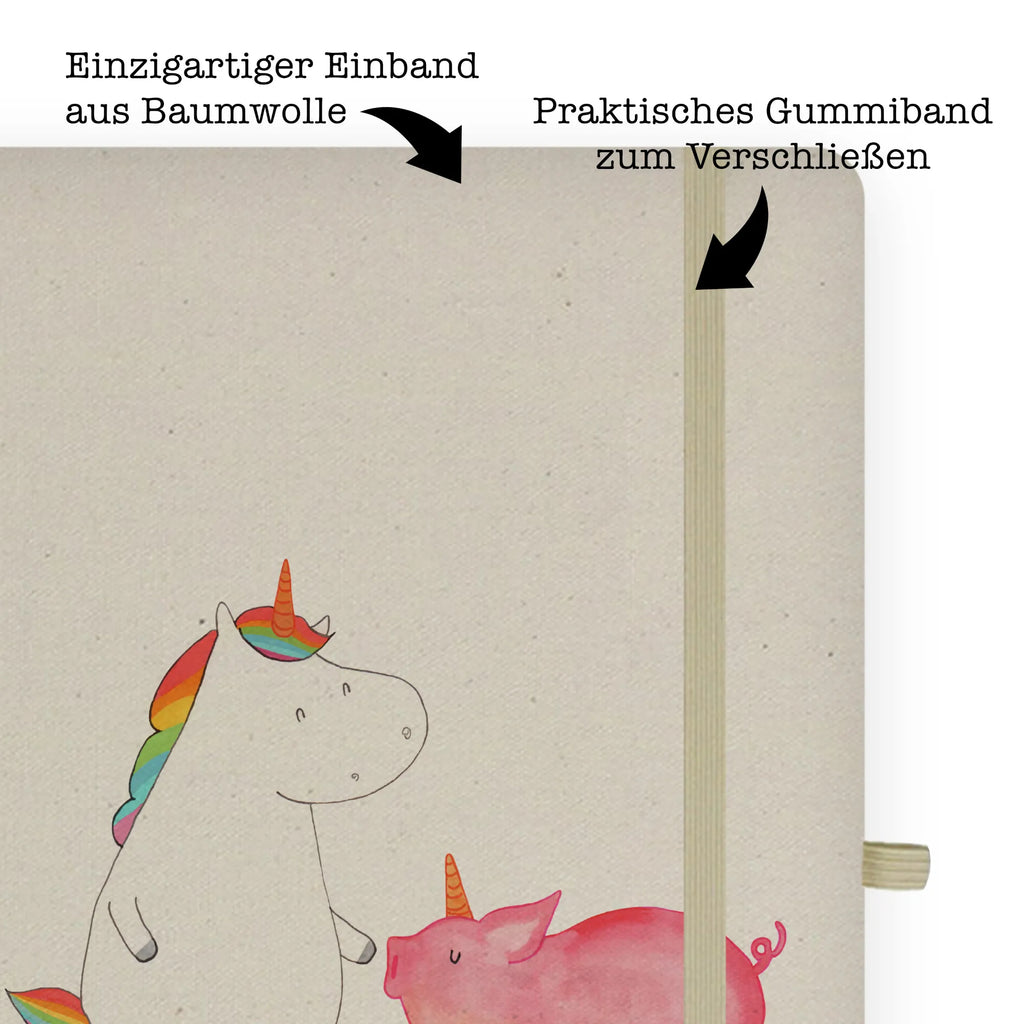 Baumwoll Notizbuch Einhorn Schwein Notizen, Eintragebuch, Tagebuch, Notizblock, Adressbuch, Journal, Kladde, Skizzenbuch, Notizheft, Schreibbuch, Schreibheft, Einhorn, Einhörner, Einhorn Deko, Unicorn, Freundschaft, Schweinhorn, Schwein, Freundin, Schweinchen