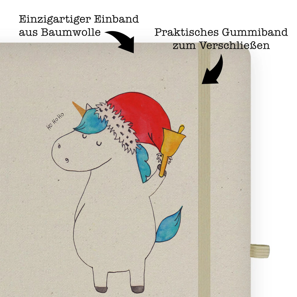 Baumwoll Notizbuch Einhorn Weihnachtsmann Notizen, Eintragebuch, Tagebuch, Notizblock, Adressbuch, Journal, Kladde, Skizzenbuch, Notizheft, Schreibbuch, Schreibheft, Einhorn, Einhörner, Einhorn Deko, Unicorn, Gin, Schokolade, Schoki, Weihnachten, Weihnachtsmann, Nikolaus, Wunschzettel, Wunschliste, Feenstaub