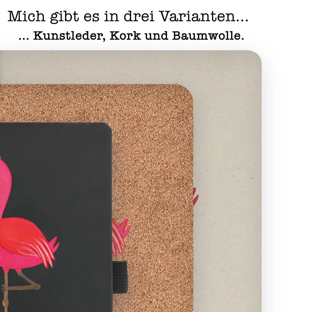 Baumwoll Notizbuch Flamingo Yoga Notizen, Eintragebuch, Tagebuch, Notizblock, Adressbuch, Journal, Kladde, Skizzenbuch, Notizheft, Schreibbuch, Schreibheft, Flamingo, Vogel, Yoga, Namaste, Achtsamkeit, Yoga-Übung, Entspannung, Ärger, Aufregen, Tiefenentspannung