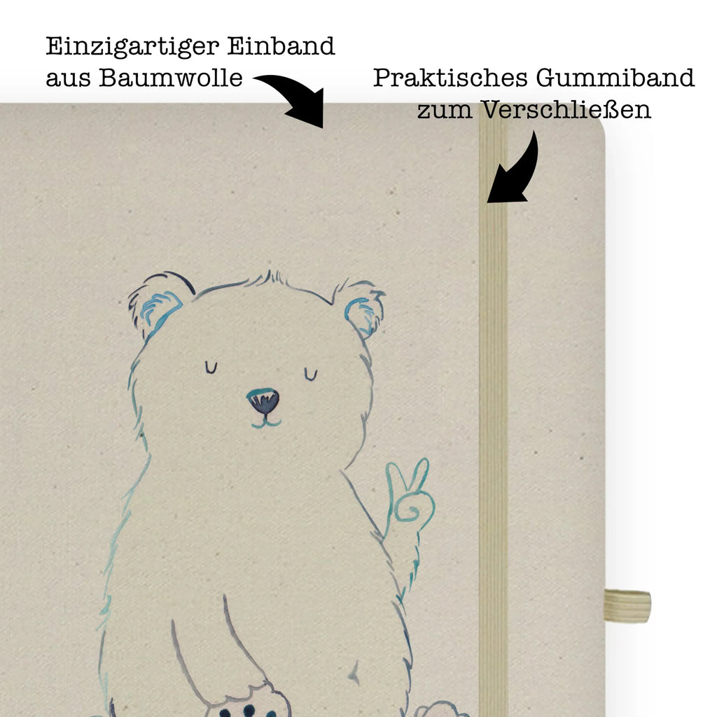 Baumwoll Notizbuch Eisbär Faul Notizen, Eintragebuch, Tagebuch, Notizblock, Adressbuch, Journal, Kladde, Skizzenbuch, Notizheft, Schreibbuch, Schreibheft, Bär, Teddy, Teddybär, Eisbär, Nordpol, Faul, Entspannen, Relaxen, Büro, Arbeit, Bürojob, Arbeitsplatz, Homeoffice