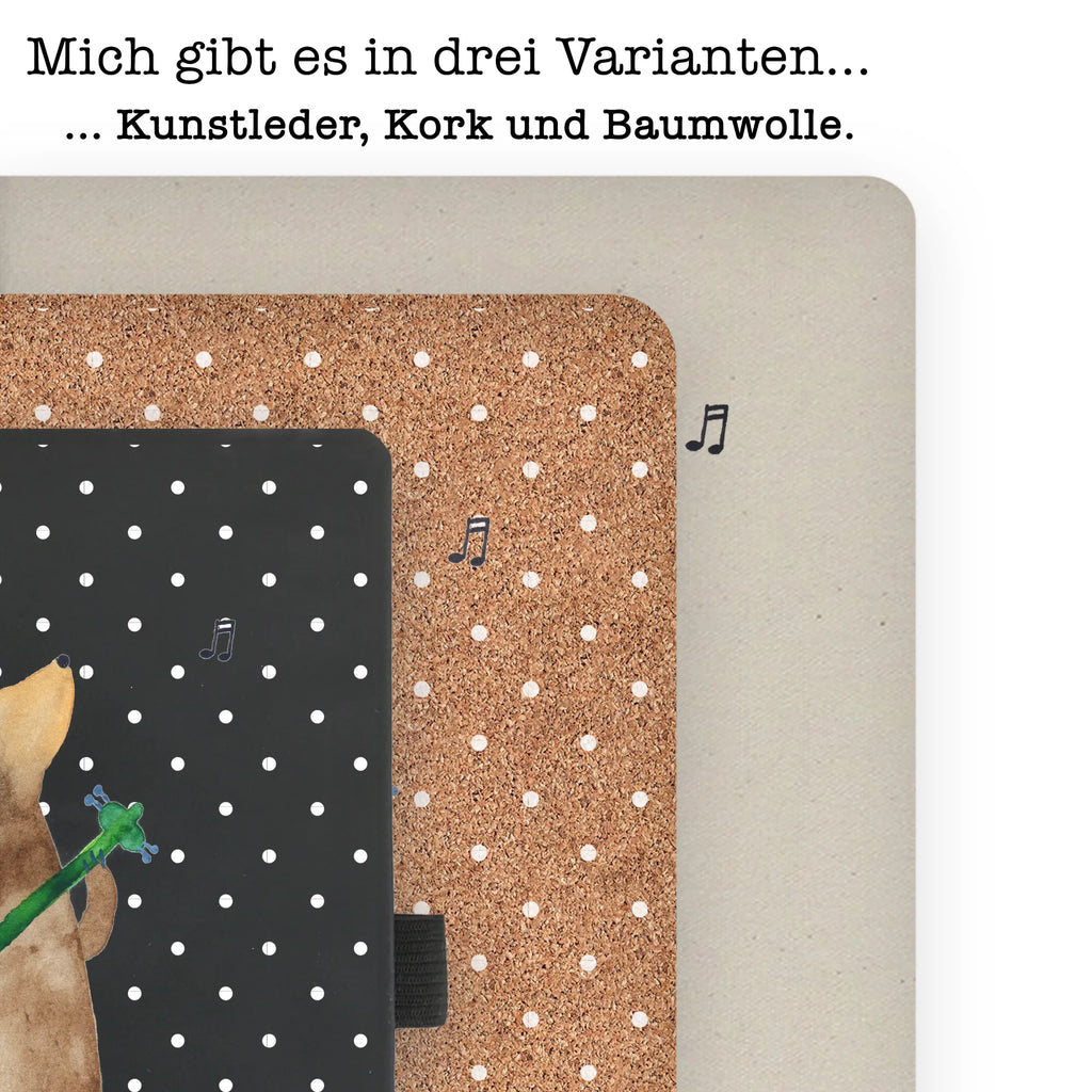 Baumwoll Notizbuch Bär Gitarre Notizen, Eintragebuch, Tagebuch, Notizblock, Adressbuch, Journal, Kladde, Skizzenbuch, Notizheft, Schreibbuch, Schreibheft, Bär, Teddy, Teddybär