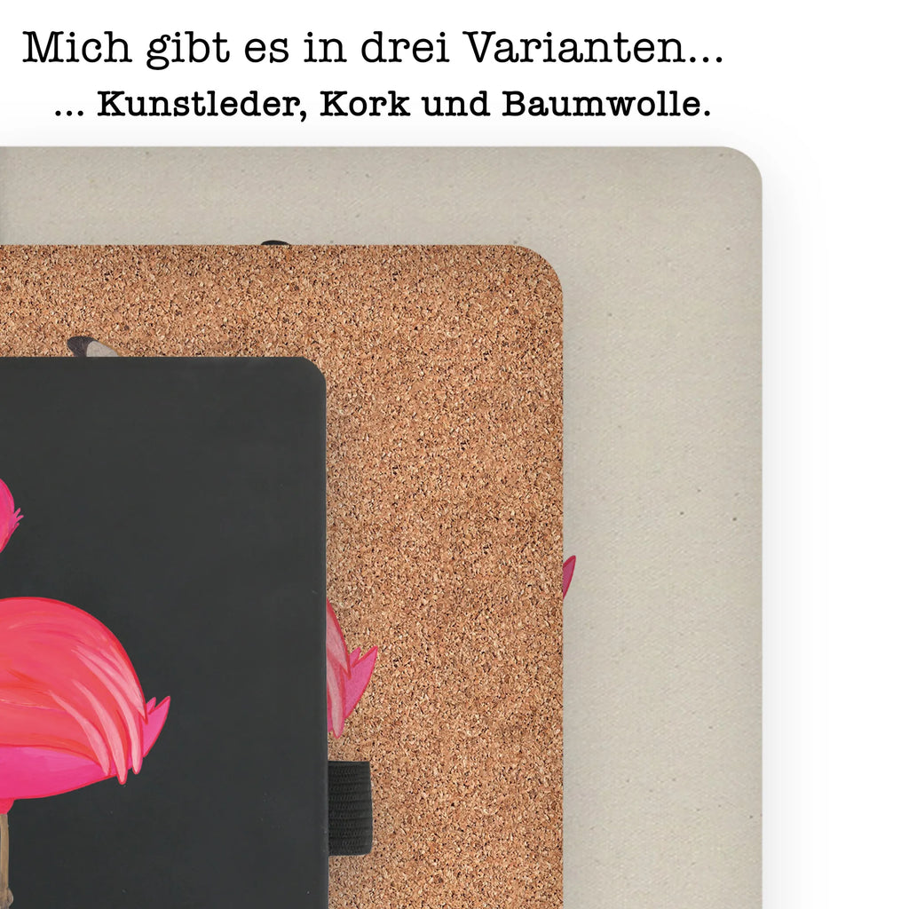 Baumwoll Notizbuch Flamingo stolz Notizen, Eintragebuch, Tagebuch, Notizblock, Adressbuch, Journal, Kladde, Skizzenbuch, Notizheft, Schreibbuch, Schreibheft, Flamingo, stolz, Freude, Selbstliebe, Selbstakzeptanz, Freundin, beste Freundin, Tochter, Mama, Schwester