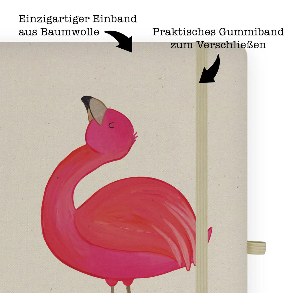 Baumwoll Notizbuch Flamingo stolz Notizen, Eintragebuch, Tagebuch, Notizblock, Adressbuch, Journal, Kladde, Skizzenbuch, Notizheft, Schreibbuch, Schreibheft, Flamingo, stolz, Freude, Selbstliebe, Selbstakzeptanz, Freundin, beste Freundin, Tochter, Mama, Schwester