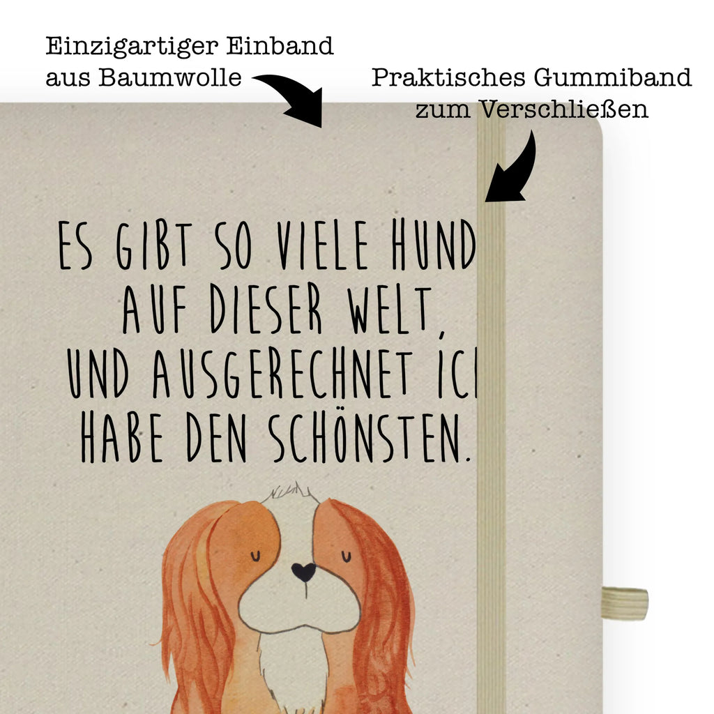 Baumwoll Notizbuch Hund Cavalier King Charles Spaniel Notizen, Eintragebuch, Tagebuch, Notizblock, Adressbuch, Journal, Kladde, Skizzenbuch, Notizheft, Schreibbuch, Schreibheft, Hund, Hundemotiv, Haustier, Hunderasse, Tierliebhaber, Hundebesitzer, Sprüche, Cavalier King Charles Spaniel, Cockerspaniel, Spaniel, Spruch, schönster Hund