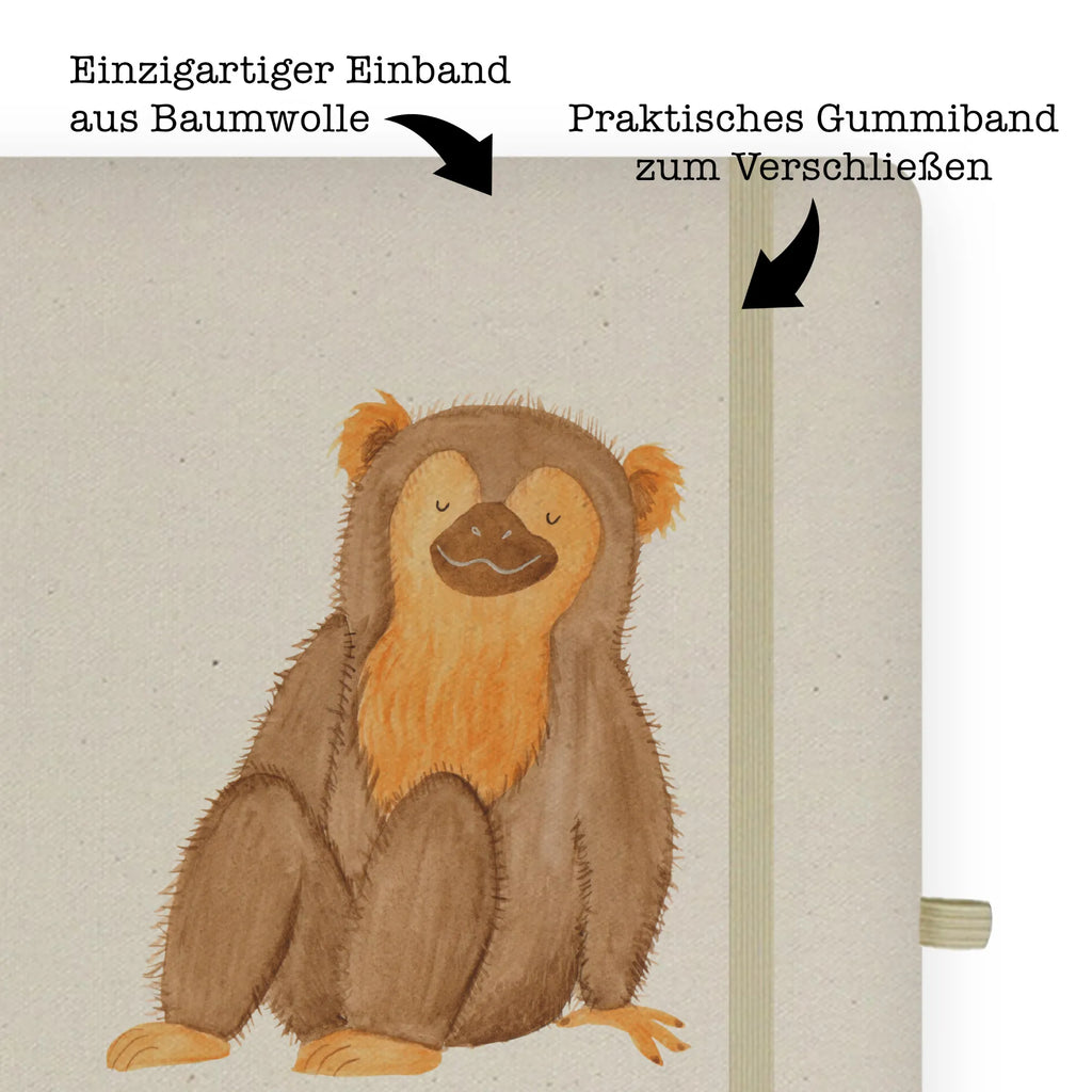 Baumwoll Notizbuch Affe Notizen, Eintragebuch, Tagebuch, Notizblock, Adressbuch, Journal, Kladde, Skizzenbuch, Notizheft, Schreibbuch, Schreibheft, Afrika, Wildtiere, Affe, Äffchen, Affen, Selbstliebe, Respekt, Motivation, Selbstachtung, Liebe, Selbstbewusstsein, Selfcare