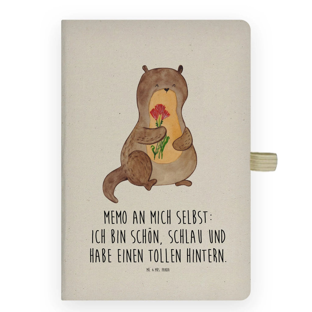 Cotton notebook otter Bunch of flowers Notizen, Eintragebuch, Tagebuch, Notizblock, Adressbuch, Journal, Kladde, Skizzenbuch, Notizheft, Schreibbuch, Schreibheft, Otter, Fischotter, Seeotter, Otter Seeotter See Otter