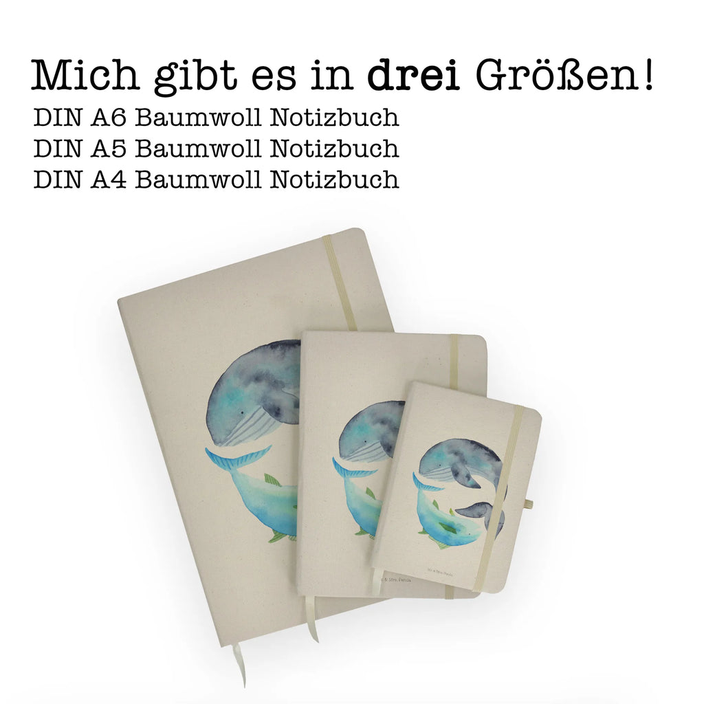 Baumwoll Notizbuch Walfisch & Thunfisch Notizen, Eintragebuch, Tagebuch, Notizblock, Adressbuch, Journal, Kladde, Skizzenbuch, Notizheft, Schreibbuch, Schreibheft, Tiermotive, Gute Laune, lustige Sprüche, Tiere, Wal, Wahl, Tunfisch, Wortwitz lustig, Spruch lustig, Flachwitz, Witz, Spruch des Tages, Flachwitz Geschenk