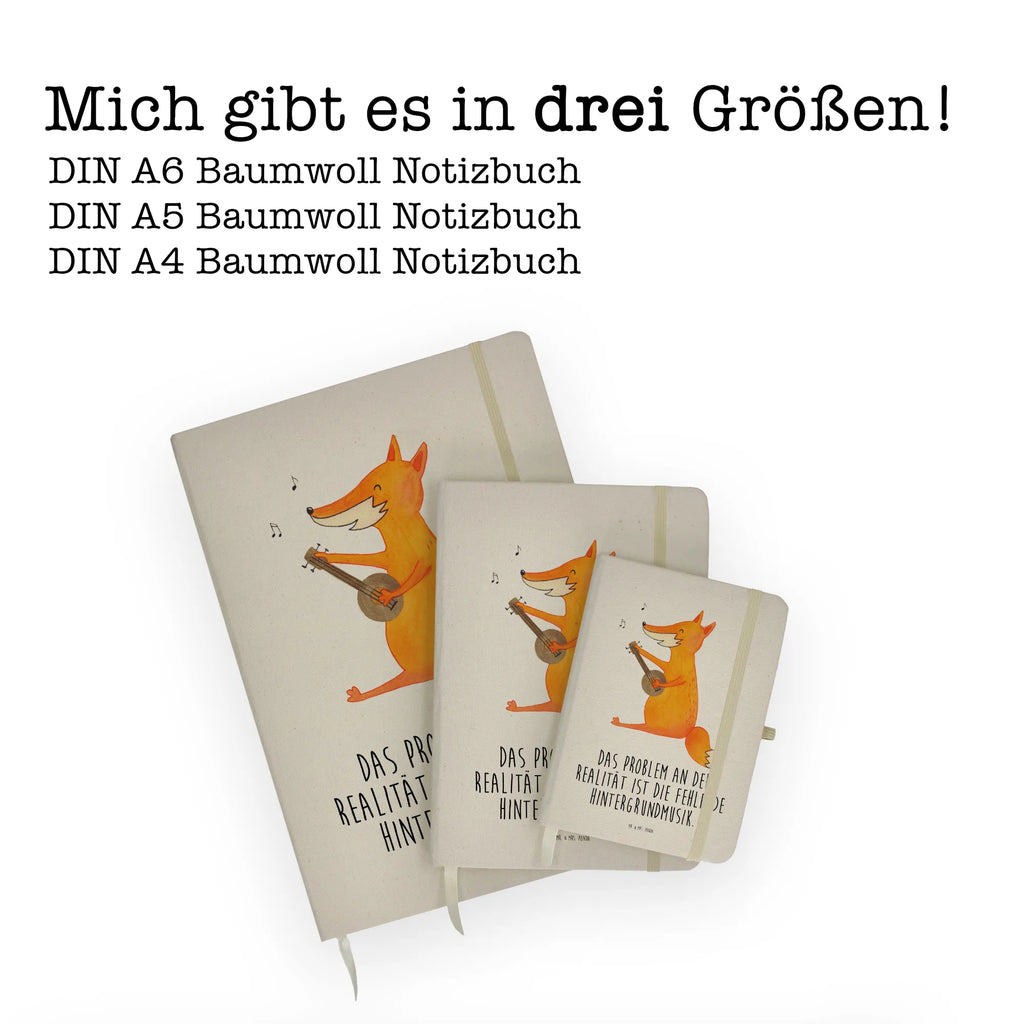 Baumwoll Notizbuch Fuchs Gitarre Notizen, Eintragebuch, Tagebuch, Notizblock, Adressbuch, Journal, Kladde, Skizzenbuch, Notizheft, Schreibbuch, Schreibheft, Fuchs, Füchse, Geschenk Musiker, Musik Spruch, Musikerin, Sänger, Sängerin, Gitarre