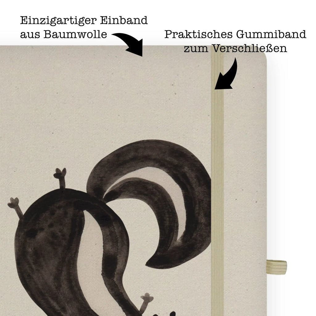 Baumwoll Notizbuch Stinktier Handstand Notizen, Eintragebuch, Tagebuch, Notizblock, Adressbuch, Journal, Kladde, Skizzenbuch, Notizheft, Schreibbuch, Schreibheft, Stinktier, Skunk, Wildtier, Raubtier, Stinker, Stinki, Spielplatz, verpielt, Kind