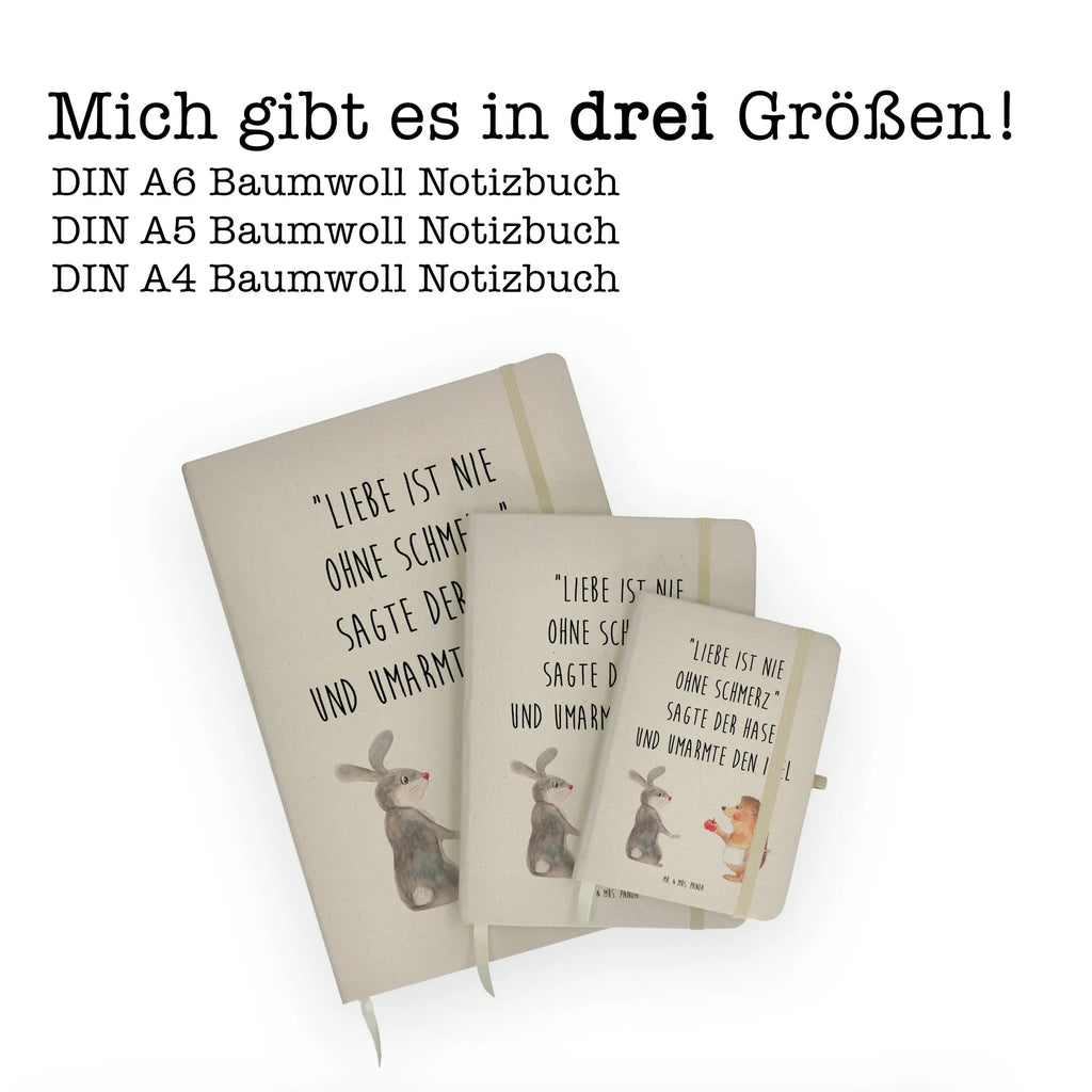 Baumwoll Notizbuch Liebe ist nie ohne Schmerz Notizen, Eintragebuch, Tagebuch, Notizblock, Adressbuch, Journal, Kladde, Skizzenbuch, Notizheft, Schreibbuch, Schreibheft, Tiermotive, Gute Laune, lustige Sprüche, Tiere, Igel und Hase, Igel, Hase, Liebe Spruch, Liebeskummer Geschenk, Herzschmerz, Trösten, Trennungsschmerz, Spruch romantisch