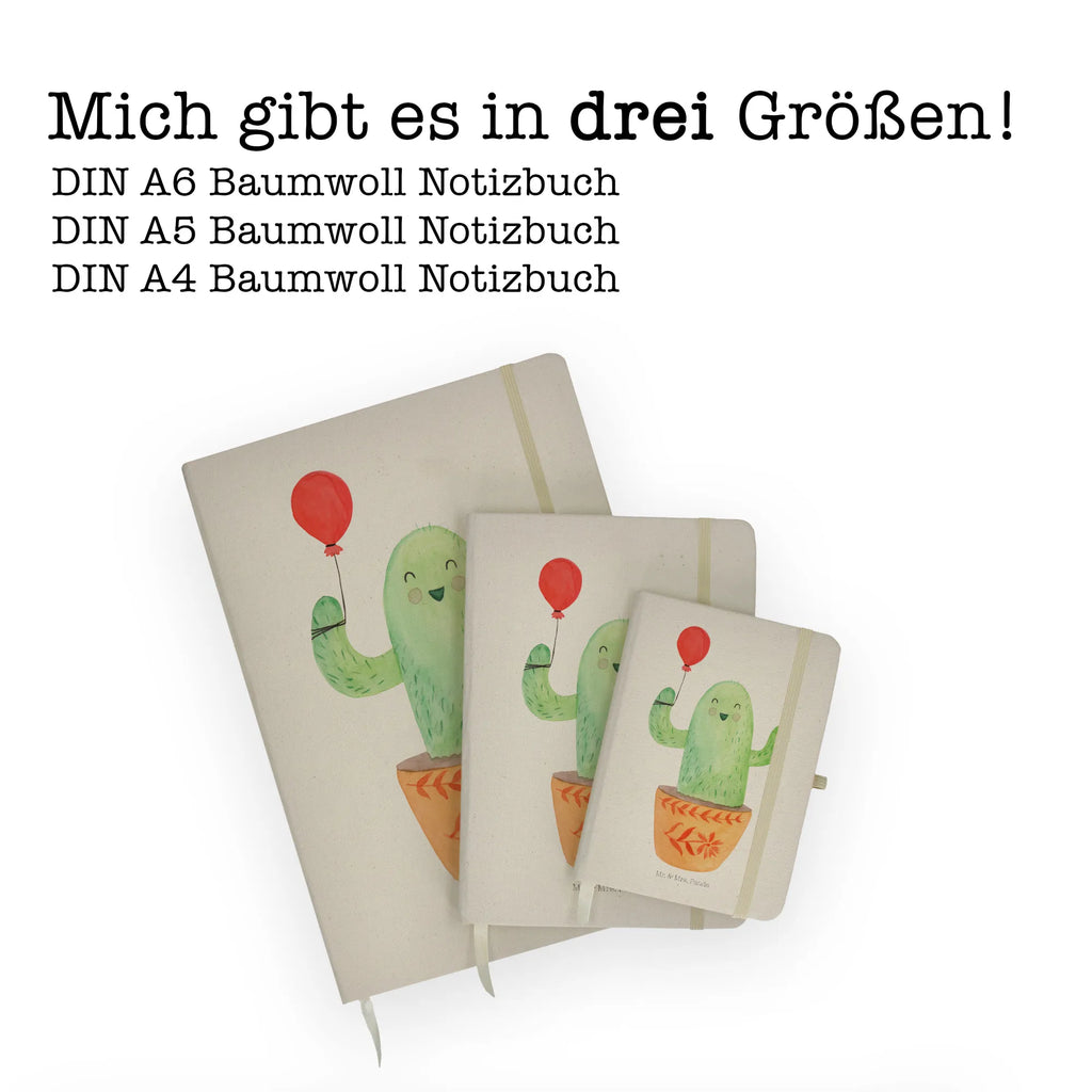 Baumwoll Notizbuch Kaktus Luftballon Notizen, Eintragebuch, Tagebuch, Notizblock, Adressbuch, Journal, Kladde, Skizzenbuch, Notizheft, Schreibbuch, Schreibheft, Kaktus, Kakteen, Luftballon, Neustart, Freude, Büro, Stress, Büroalltag, Freundin, Freund, Ausbildung, Prüfung