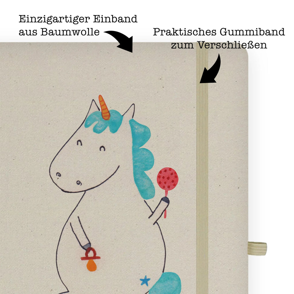 Baumwoll Notizbuch Einhorn Baby Notizen, Eintragebuch, Tagebuch, Notizblock, Adressbuch, Journal, Kladde, Skizzenbuch, Notizheft, Schreibbuch, Schreibheft, Einhorn, Einhörner, Einhorn Deko, Unicorn, Mutter, Geburt, Geburtstag, erstes Kind, Baby, Babyglück, Nachwuchs, Eltern, Party, Kind, Schnuller