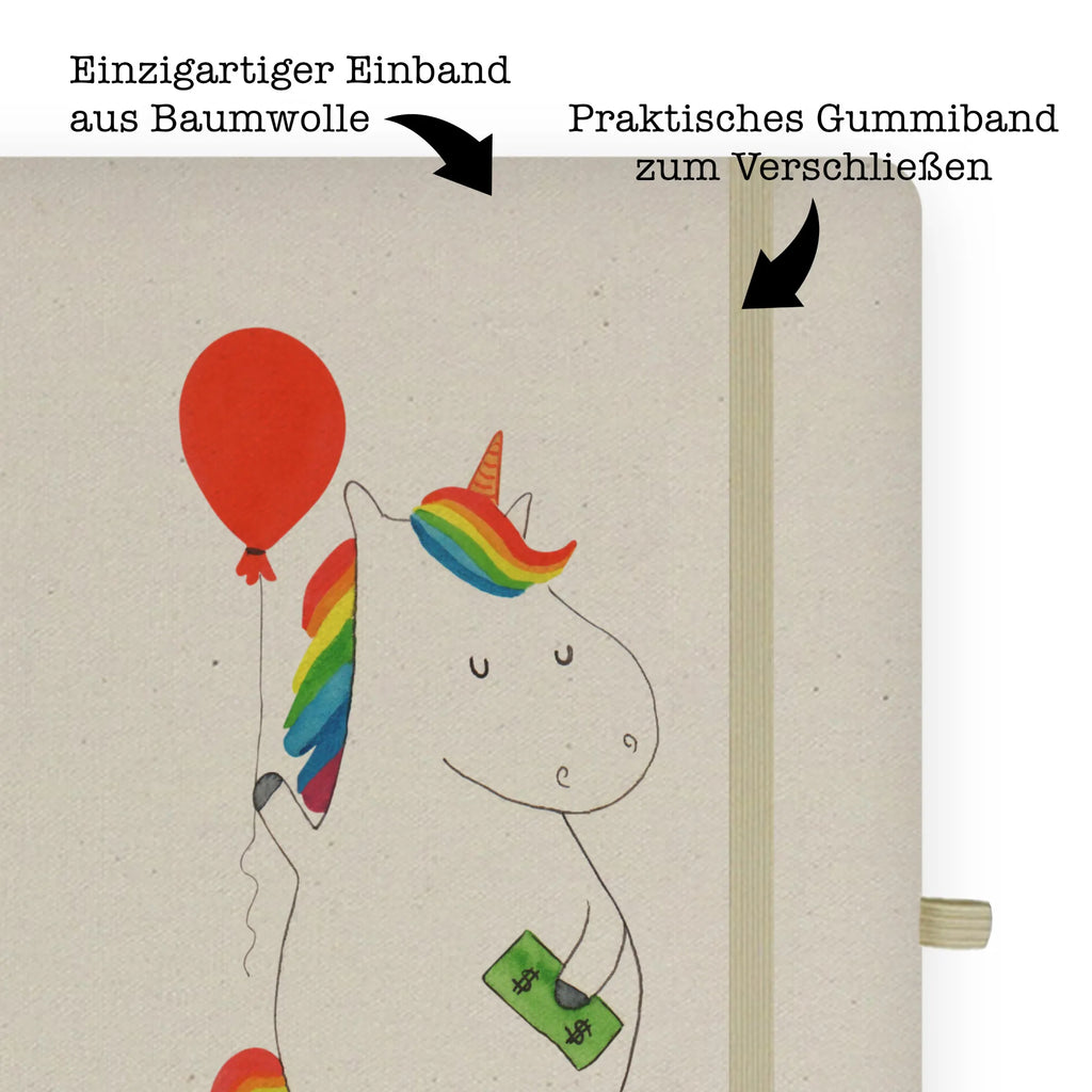 Baumwoll Notizbuch Einhorn Luftballon Notizen, Eintragebuch, Tagebuch, Notizblock, Adressbuch, Journal, Kladde, Skizzenbuch, Notizheft, Schreibbuch, Schreibheft, Einhorn, Einhörner, Einhorn Deko, Pegasus, Unicorn, Luftballon, Geld, Lebenslust, Freude, Geschenk, Freundin