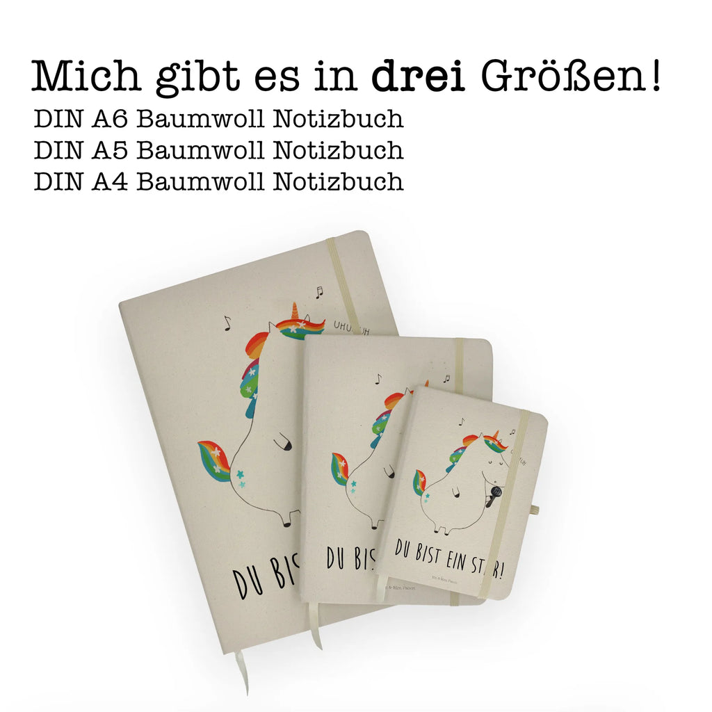 Baumwoll Notizbuch Einhorn Sänger Notizen, Eintragebuch, Tagebuch, Notizblock, Adressbuch, Journal, Kladde, Skizzenbuch, Notizheft, Schreibbuch, Schreibheft, Einhorn, Einhörner, Einhorn Deko, Pegasus, Unicorn, Glitzer, Konfetti, Party, Geburtstag, Feier, Fest, Disco, Sängerin, Sänger, Freundin