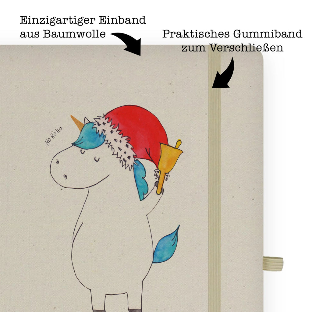 Baumwoll Notizbuch Einhorn Weihnachtsmann Notizen, Eintragebuch, Tagebuch, Notizblock, Adressbuch, Journal, Kladde, Skizzenbuch, Notizheft, Schreibbuch, Schreibheft, Einhorn, Einhörner, Einhorn Deko, Unicorn, Gin, Schokolade, Schoki, Weihnachten, Weihnachtsmann, Nikolaus, Wunschzettel, Wunschliste, Feenstaub