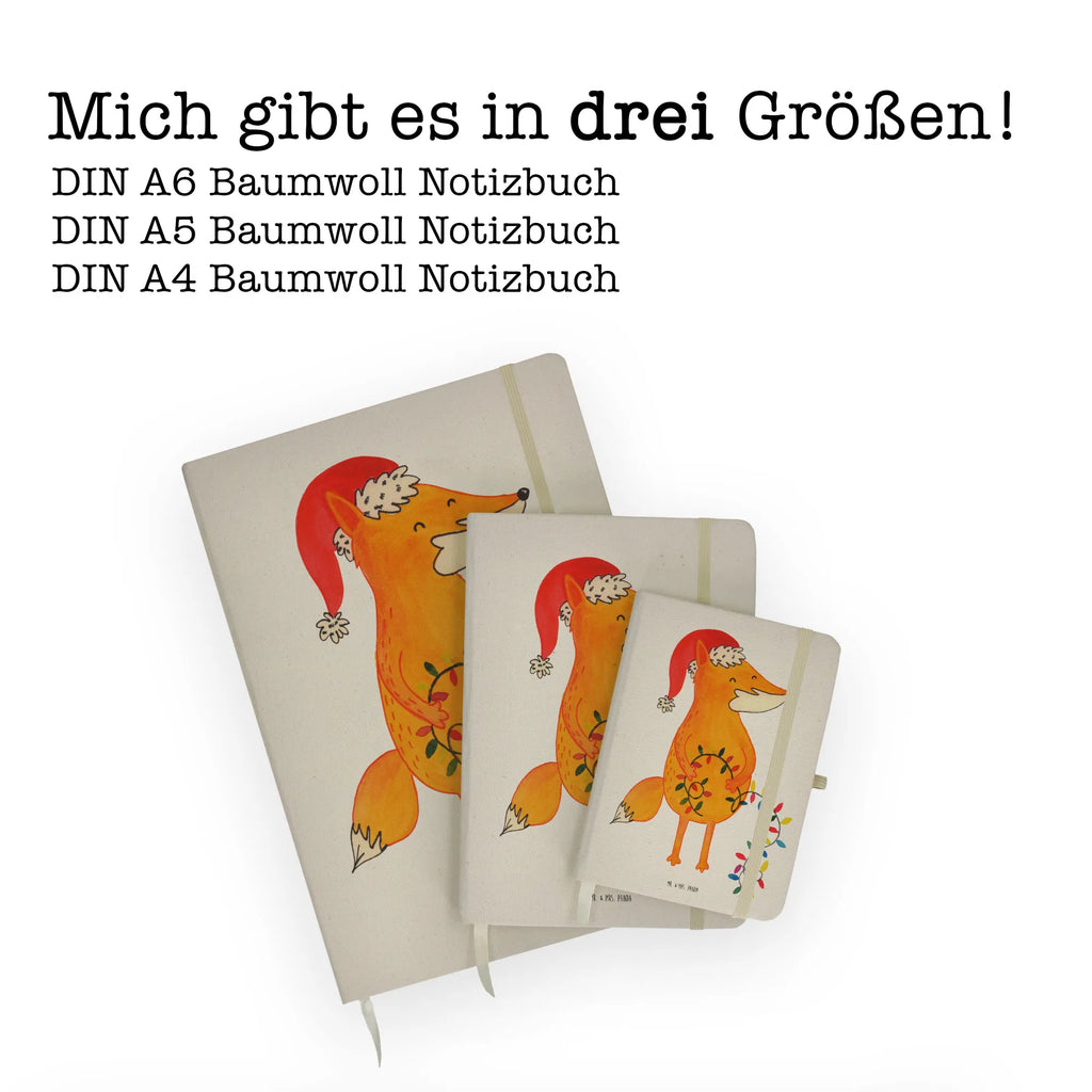 Baumwoll Notizbuch Fuchs Weihnachten Notizen, Eintragebuch, Tagebuch, Notizblock, Adressbuch, Journal, Kladde, Skizzenbuch, Notizheft, Schreibbuch, Schreibheft, Winter, Weihnachten, Weihnachtsdeko, Nikolaus, Advent, Heiligabend, Wintermotiv, Fuchs, Füchse, Spruch schön, Geschenk Weihnachten, Weihnachtsmann, Weihnachtszeit