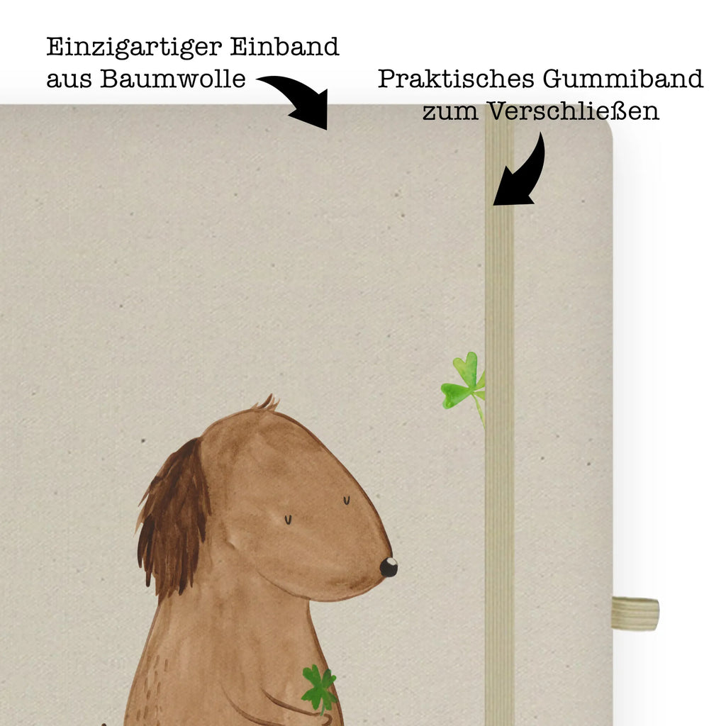 Baumwoll Notizbuch Hund Kleeblatt Notizen, Eintragebuch, Tagebuch, Notizblock, Adressbuch, Journal, Kladde, Skizzenbuch, Notizheft, Schreibbuch, Schreibheft, Hund, Hundemotiv, Haustier, Hunderasse, Tierliebhaber, Hundebesitzer, Sprüche, Kleeblatt, Glück, Tagträume, Motivation, Neuanfang, Geschenk, Glücksbringer, Selbstliebe, Achtsamkeit