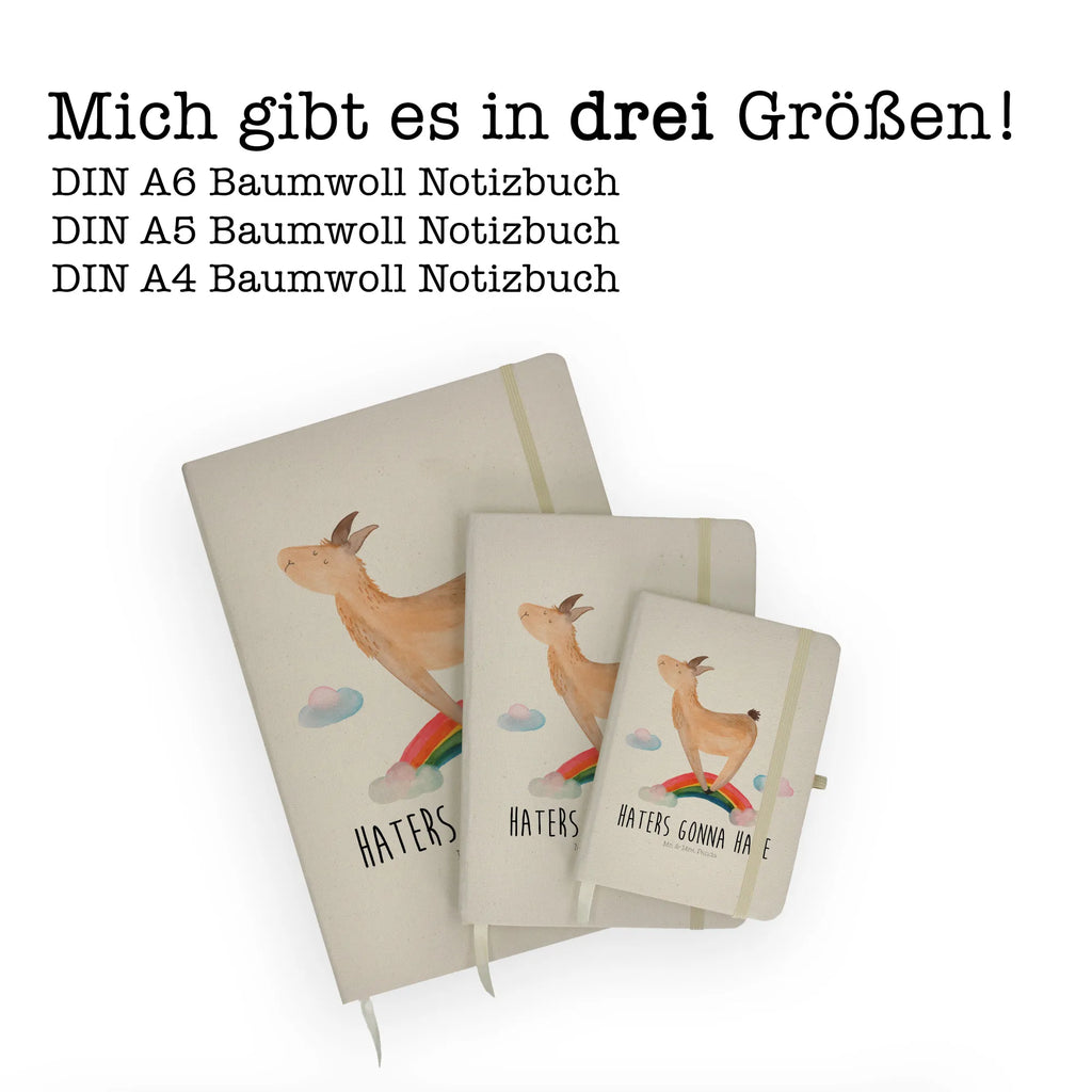 Baumwoll Notizbuch Lama Regenbogen Notizen, Eintragebuch, Tagebuch, Notizblock, Adressbuch, Journal, Kladde, Skizzenbuch, Notizheft, Schreibbuch, Schreibheft, Lama, Alpaka, Lamas, Regenbogen, Haters gonna hate, Haters, Selbstständig, Außenseiter, Schule, Abi, Hobby, Wolkenland, Freiheit