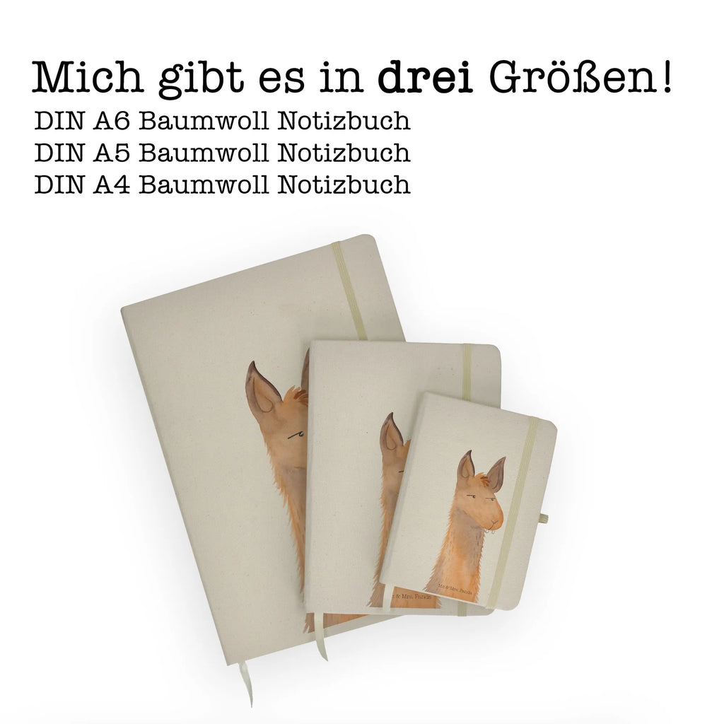 Baumwoll Notizbuch Lamakopf genervt Notizen, Eintragebuch, Tagebuch, Notizblock, Adressbuch, Journal, Kladde, Skizzenbuch, Notizheft, Schreibbuch, Schreibheft, Lama, Alpaka, Lamas, Recht haben, genervt sein, Freundin, beste Freundin, Partnerin, Büro, Büroalltag, Chef, Chefin, Azubi