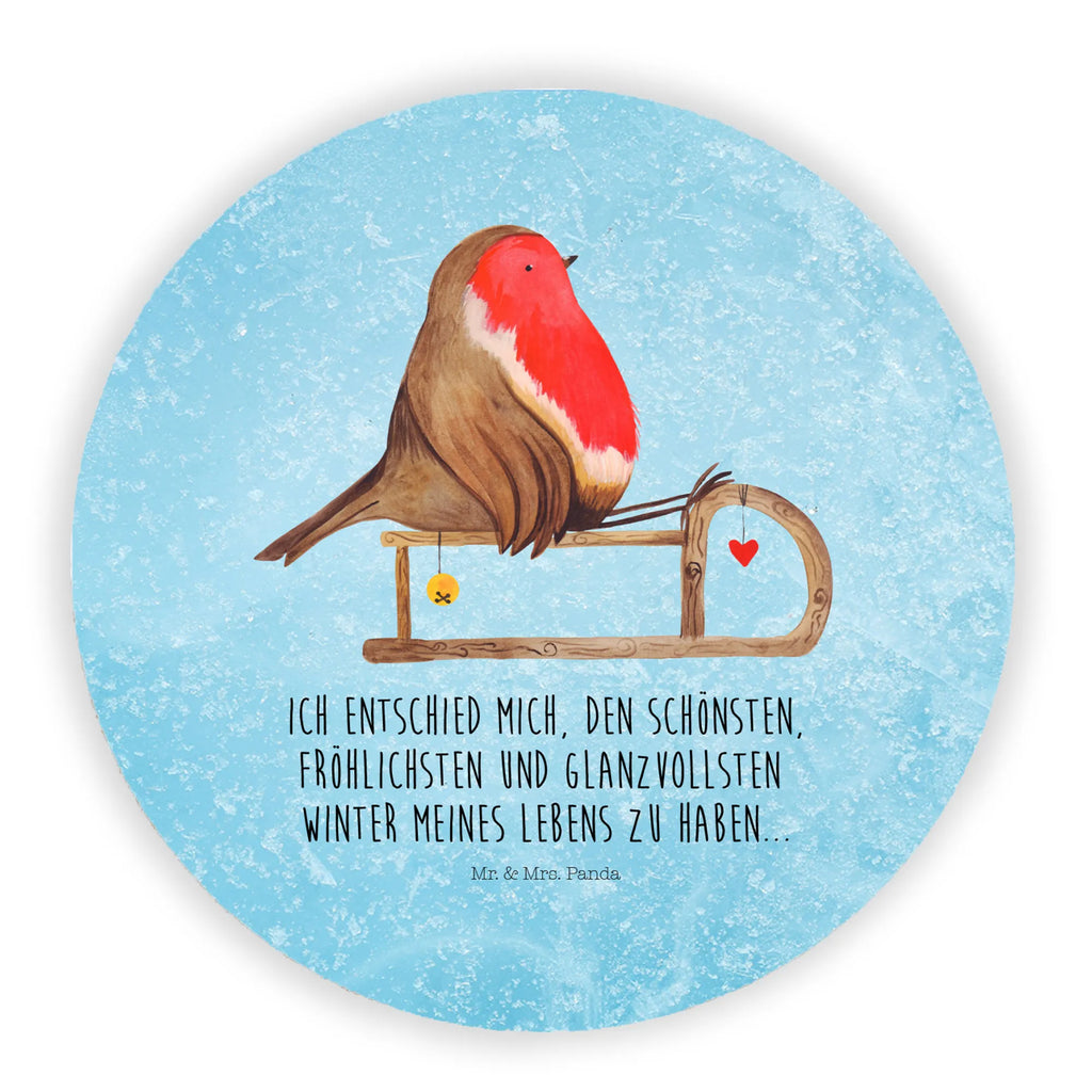 Rund Magnet Rotkehlchen Schlitten Kühlschrankmagnet, Pinnwandmagnet, Souvenir Magnet, Motivmagnete, Dekomagnet, Whiteboard Magnet, Notiz Magnet, Kühlschrank Dekoration, Winter, Weihnachten, Weihnachtsdeko, Nikolaus, Advent, Heiligabend, Wintermotiv, Schlitten, Vogel