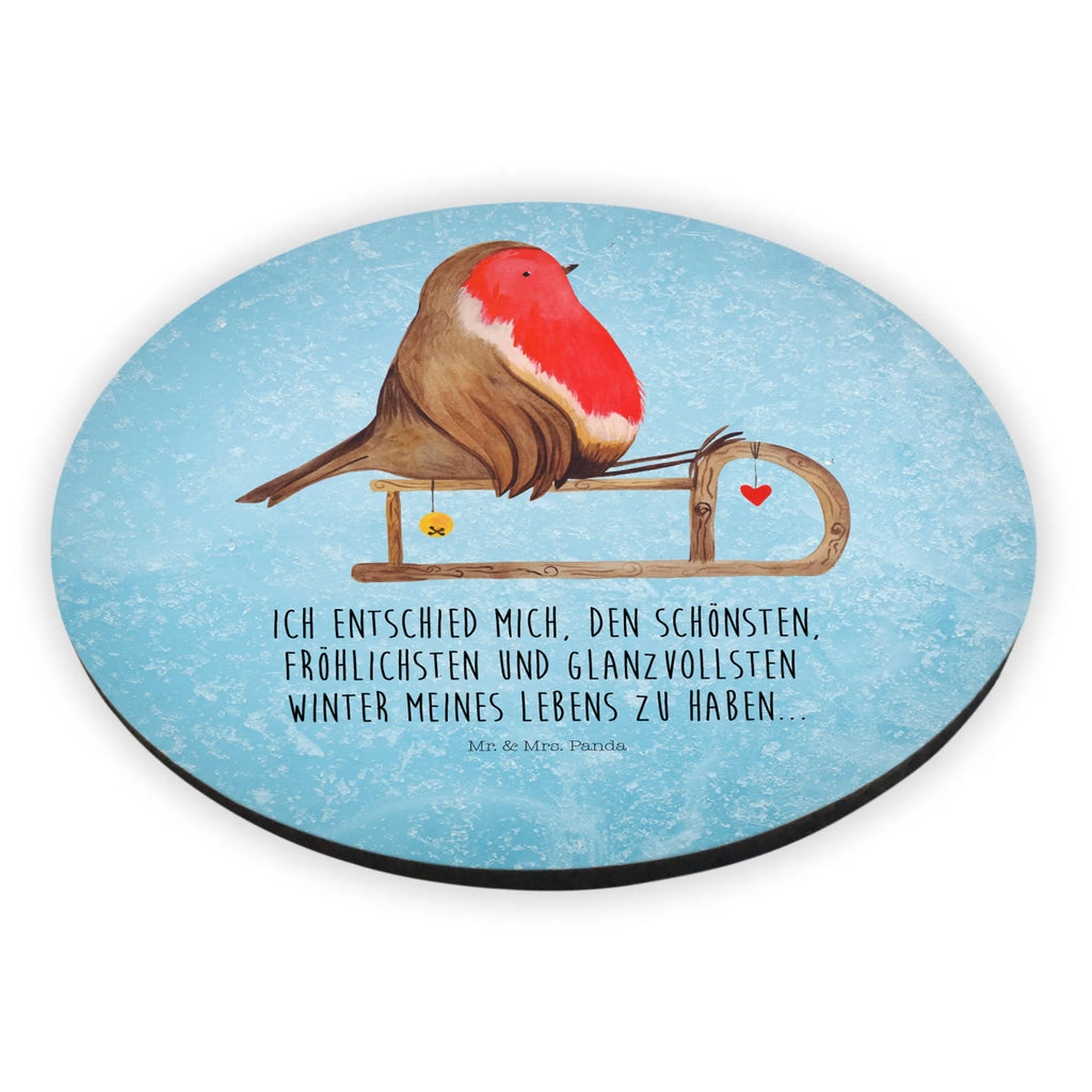 Rund Magnet Rotkehlchen Schlitten Kühlschrankmagnet, Pinnwandmagnet, Souvenir Magnet, Motivmagnete, Dekomagnet, Whiteboard Magnet, Notiz Magnet, Kühlschrank Dekoration, Winter, Weihnachten, Weihnachtsdeko, Nikolaus, Advent, Heiligabend, Wintermotiv, Schlitten, Vogel