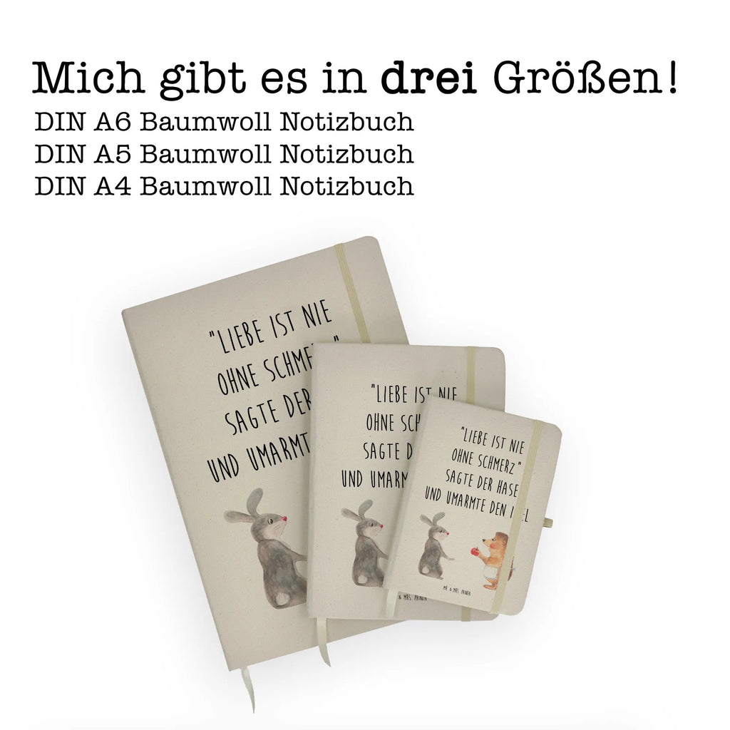 Baumwoll Notizbuch Liebe ist nie ohne Schmerz Notizen, Eintragebuch, Tagebuch, Notizblock, Adressbuch, Journal, Kladde, Skizzenbuch, Notizheft, Schreibbuch, Schreibheft, Tiermotive, Gute Laune, lustige Sprüche, Tiere, Igel und Hase, Igel, Hase, Liebe Spruch, Liebeskummer Geschenk, Herzschmerz, Trösten, Trennungsschmerz, Spruch romantisch