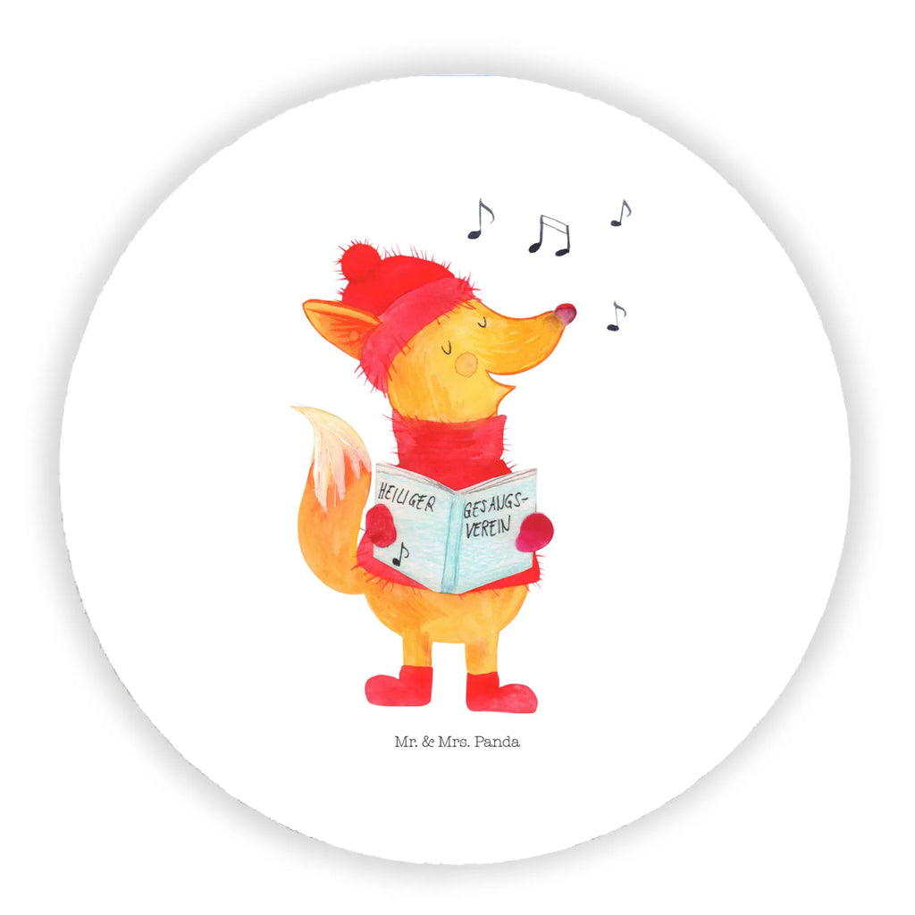 Rund Magnet Fuchs Sänger Kühlschrankmagnet, Pinnwandmagnet, Souvenir Magnet, Motivmagnete, Dekomagnet, Whiteboard Magnet, Notiz Magnet, Kühlschrank Dekoration, Winter, Weihnachten, Weihnachtsdeko, Nikolaus, Advent, Heiligabend, Wintermotiv, Fuchs, Füchse, Sänger, Geschenk Sänger, Singen, Weihnachtslieder