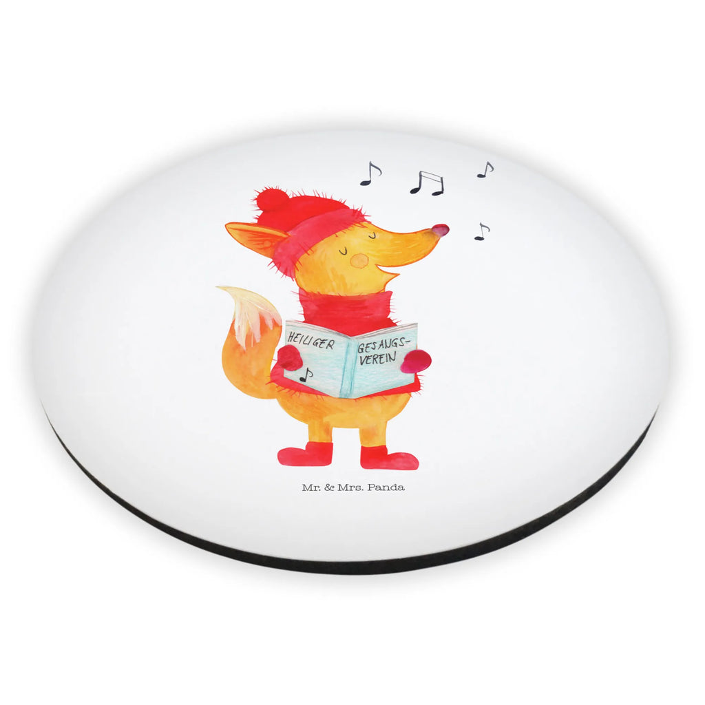 Rund Magnet Fuchs Sänger Kühlschrankmagnet, Pinnwandmagnet, Souvenir Magnet, Motivmagnete, Dekomagnet, Whiteboard Magnet, Notiz Magnet, Kühlschrank Dekoration, Winter, Weihnachten, Weihnachtsdeko, Nikolaus, Advent, Heiligabend, Wintermotiv, Fuchs, Füchse, Sänger, Geschenk Sänger, Singen, Weihnachtslieder